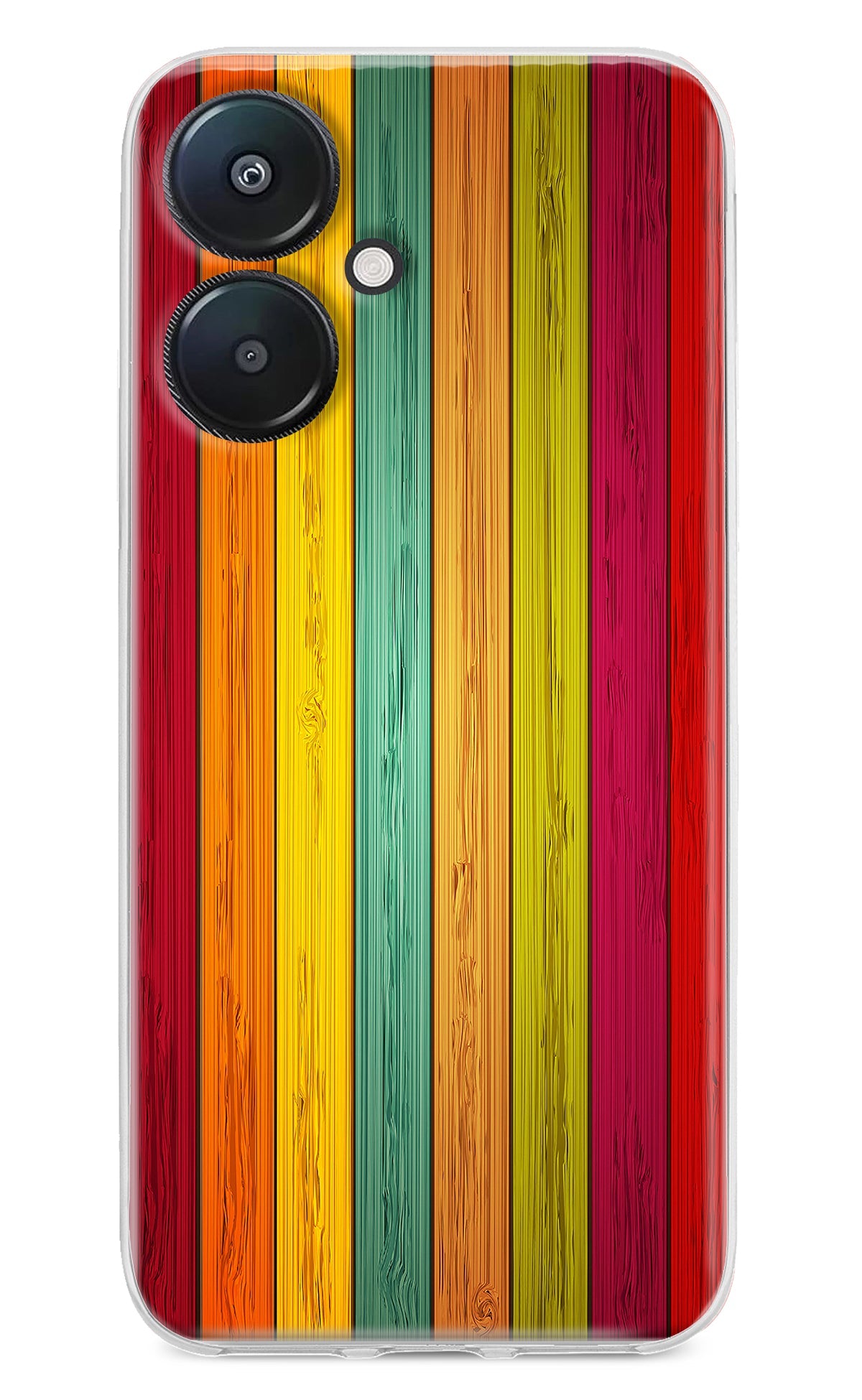 Multicolor Wooden Redmi 13C 5G Back Cover