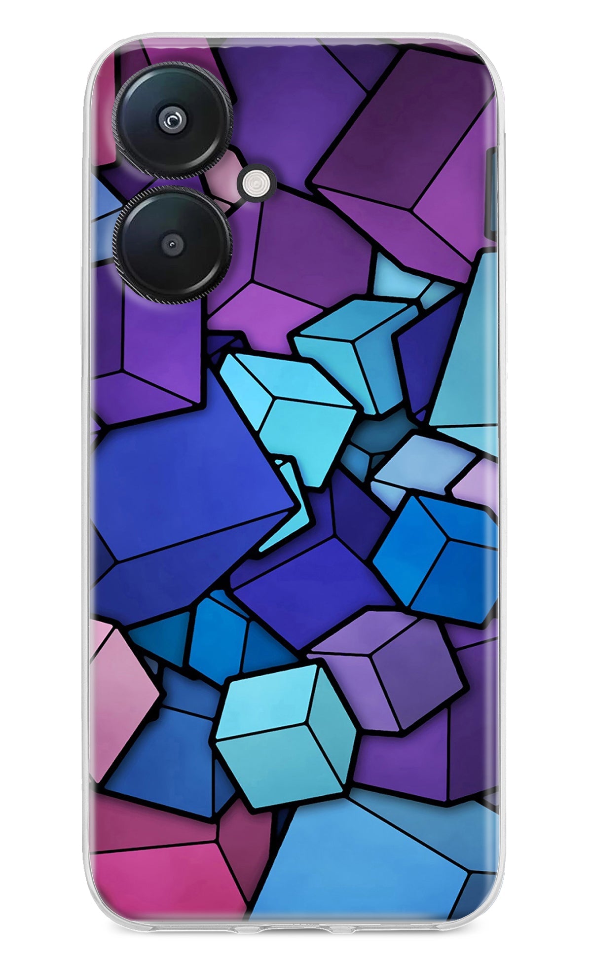 Cubic Abstract Redmi 13C 5G Back Cover