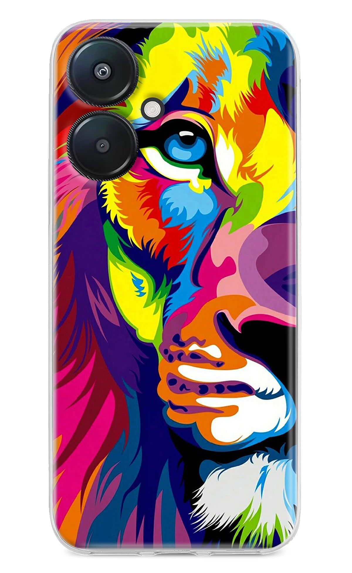 Lion Half Face Redmi 13C 5G Back Cover