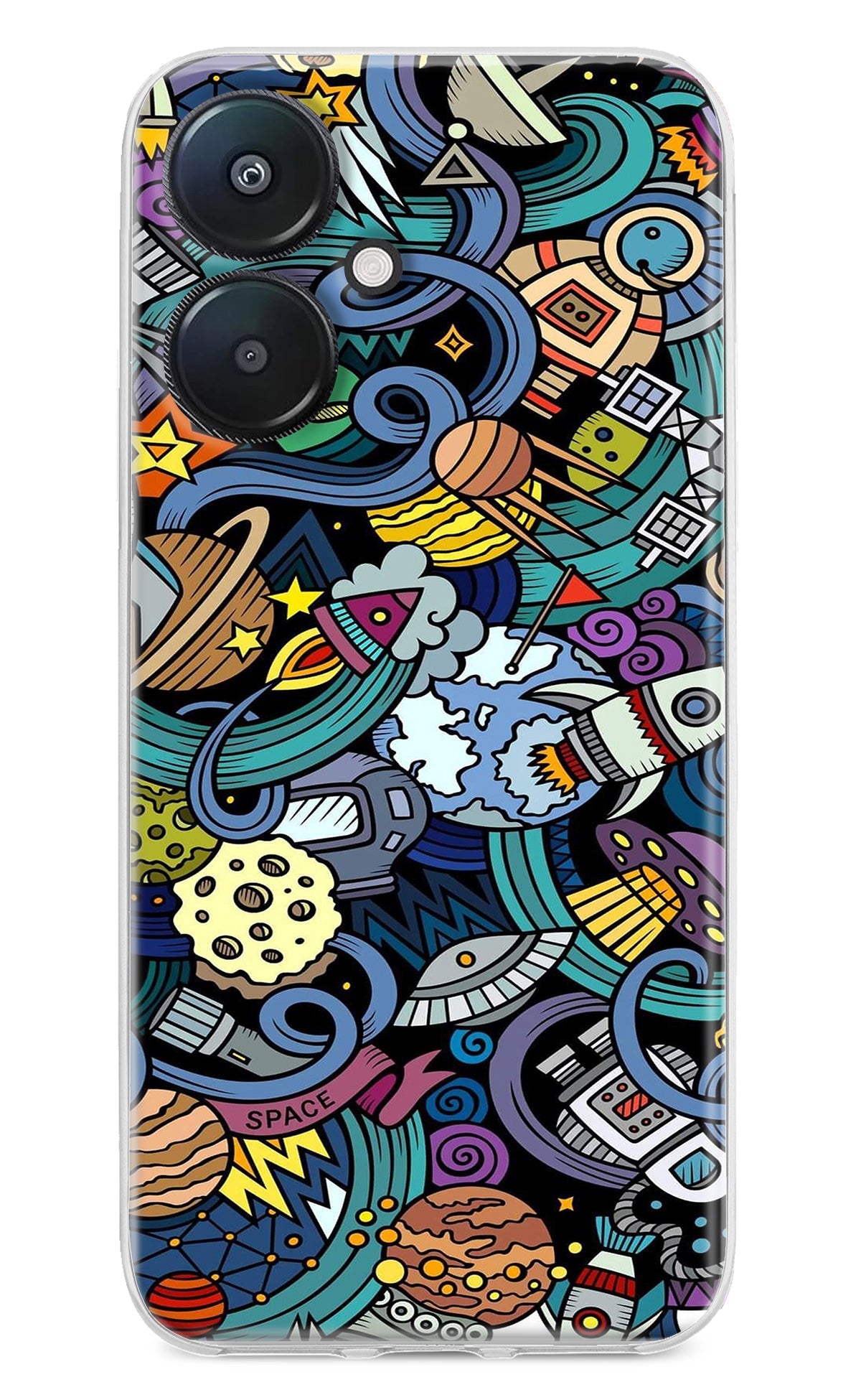 Space Abstract Redmi 13C 5G Back Cover