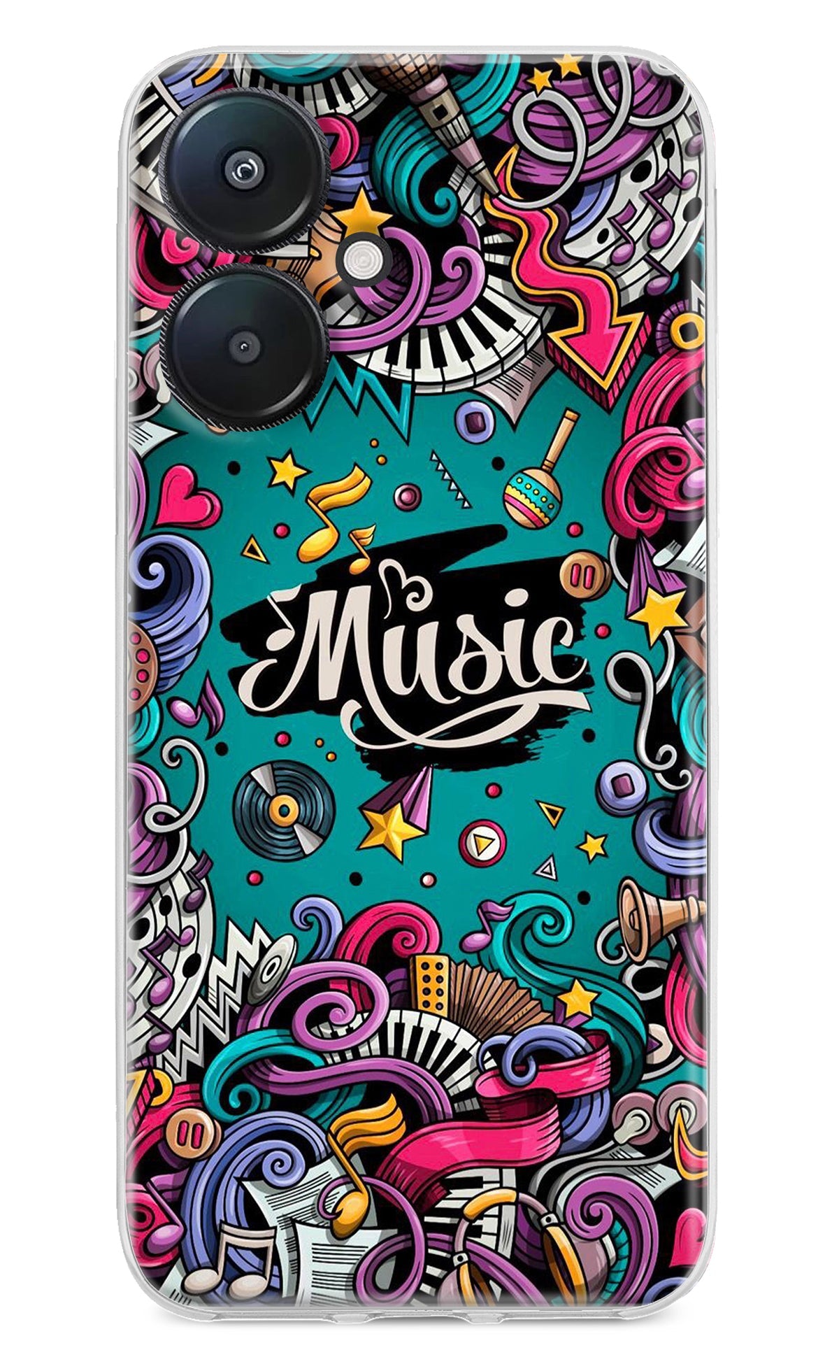 Music Graffiti Redmi 13C 5G Back Cover