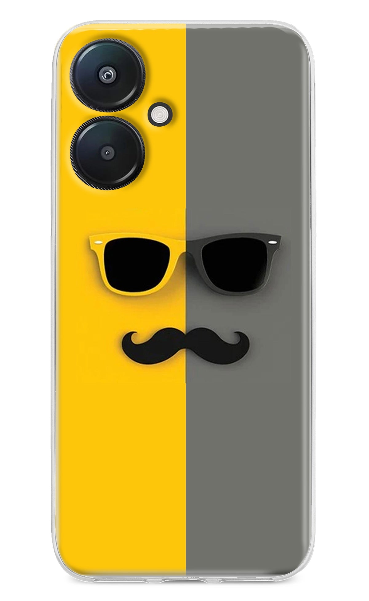 Sunglasses with Mustache Redmi 13C 5G Back Cover