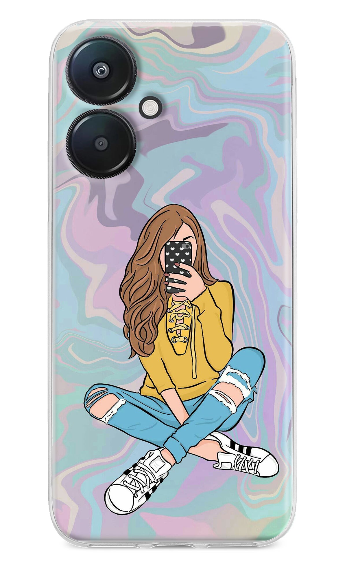 Selfie Girl Redmi 13C 5G Back Cover