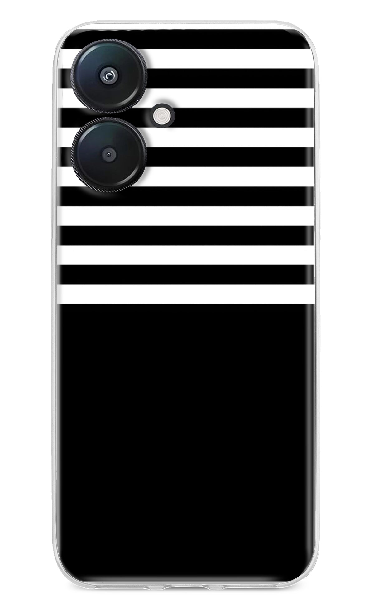 Black and White Print Redmi 13C 5G Back Cover