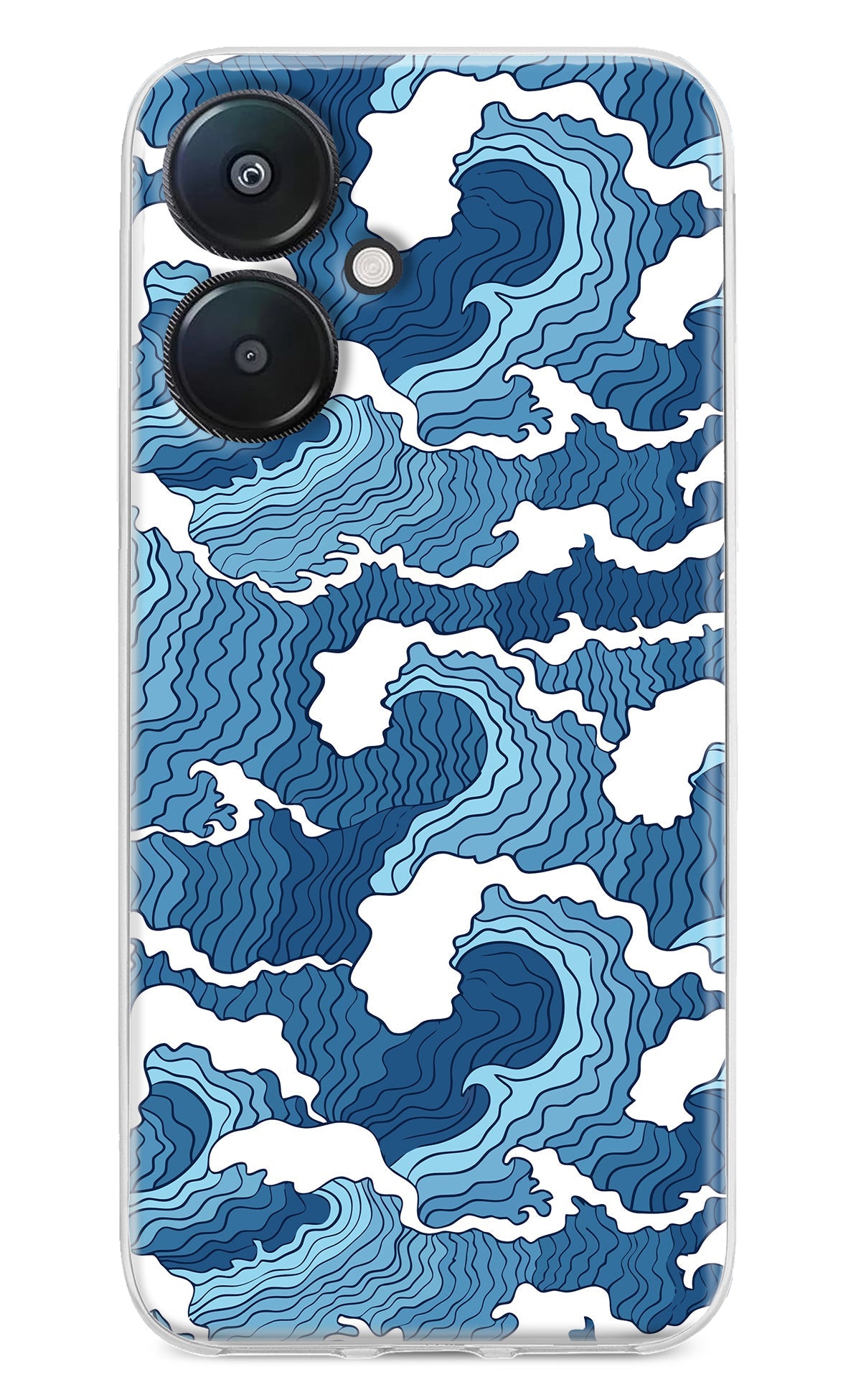 Blue Waves Redmi 13C 5G Back Cover