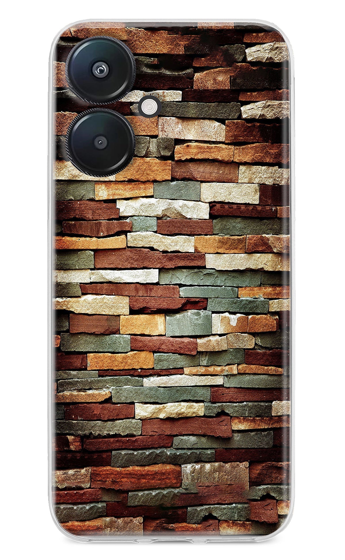 Bricks Pattern Redmi 13C 5G Back Cover