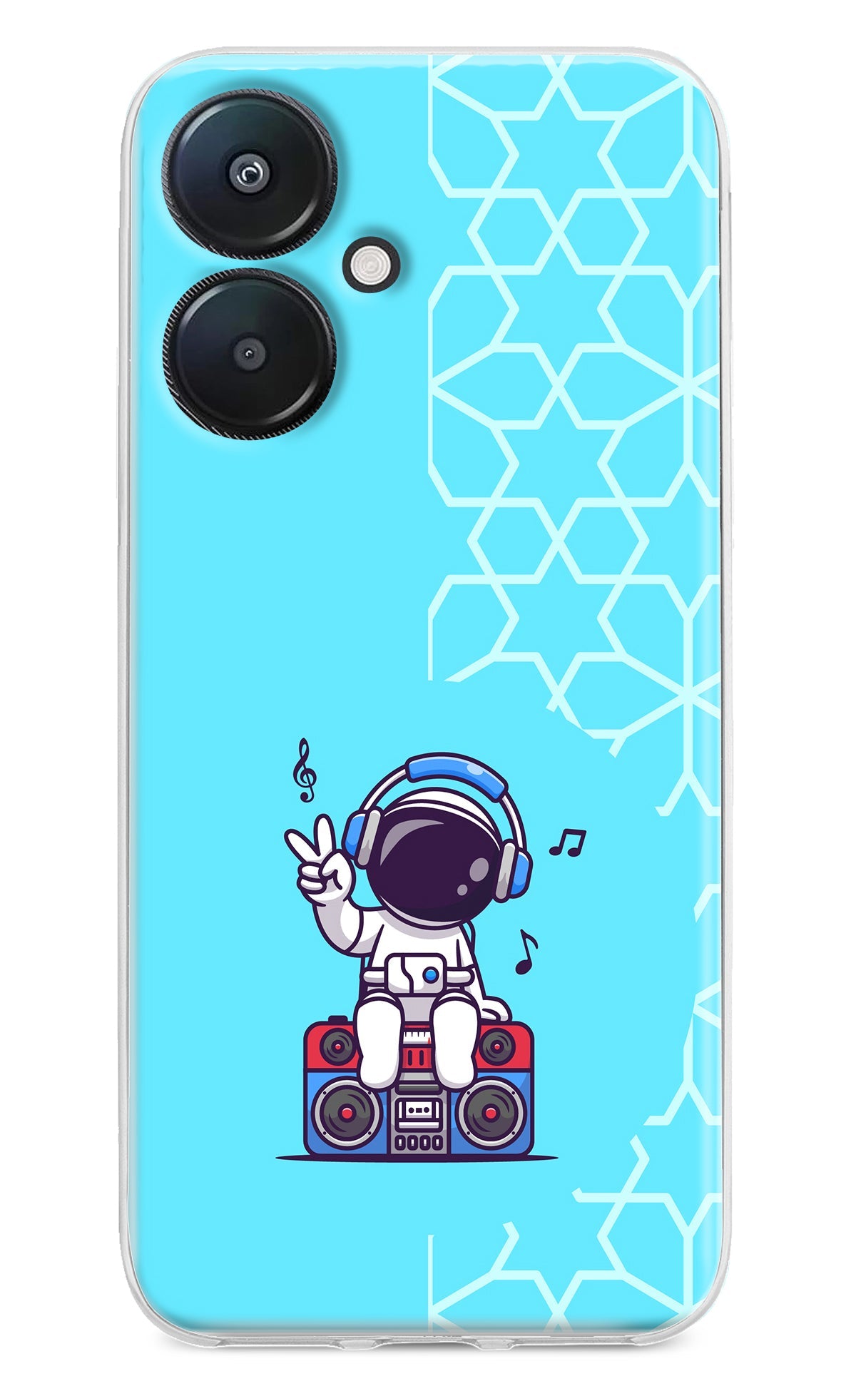 Cute Astronaut Chilling Redmi 13C 5G Back Cover