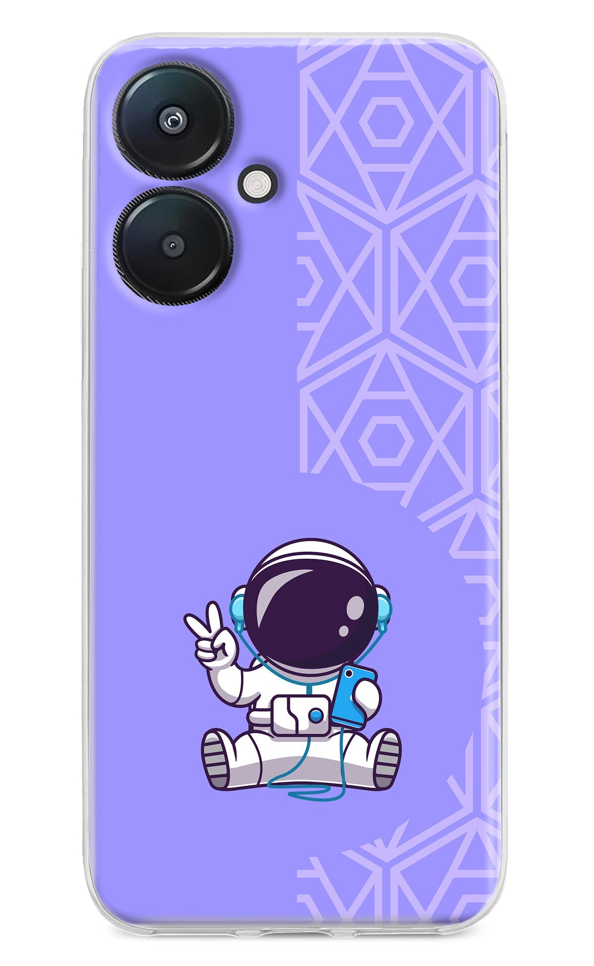 Cute Astronaut Chilling Redmi 13C 5G Back Cover