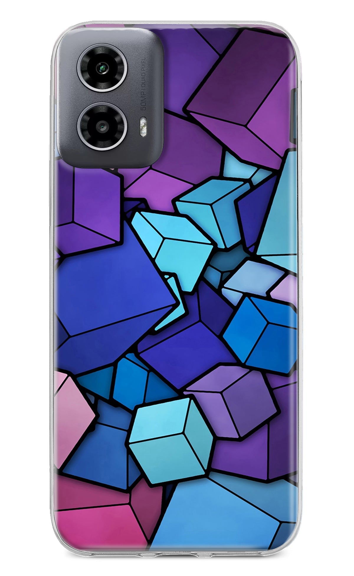 Cubic Abstract Moto G34 5G Back Cover