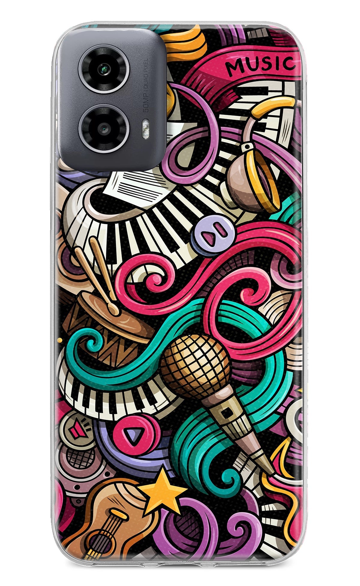 Music Abstract Moto G34 5G Back Cover