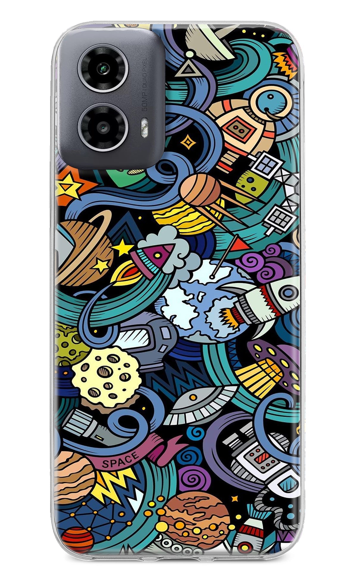 Space Abstract Moto G34 5G Back Cover