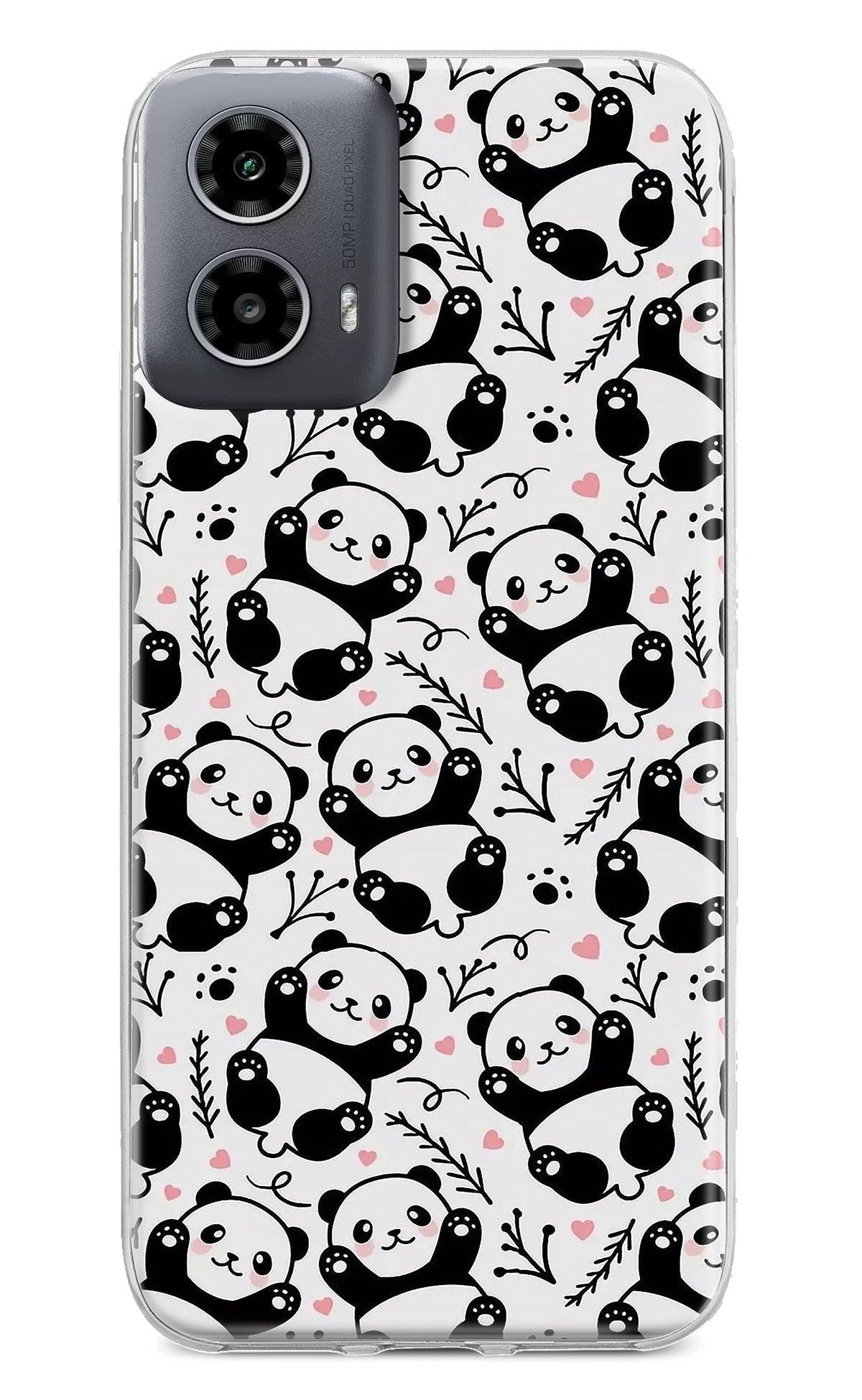 Cute Panda Moto G34 5G Back Cover