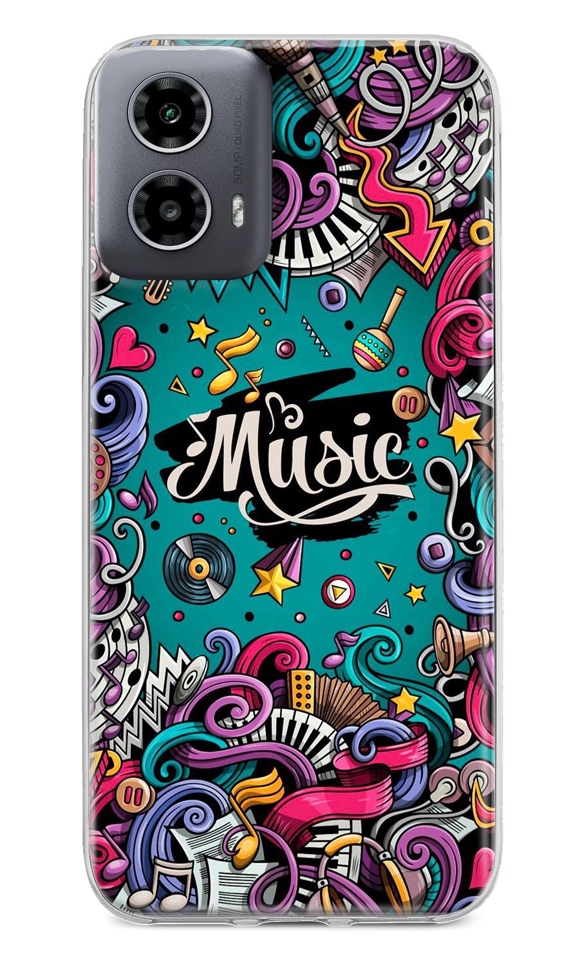 Music Graffiti Moto G34 5G Back Cover