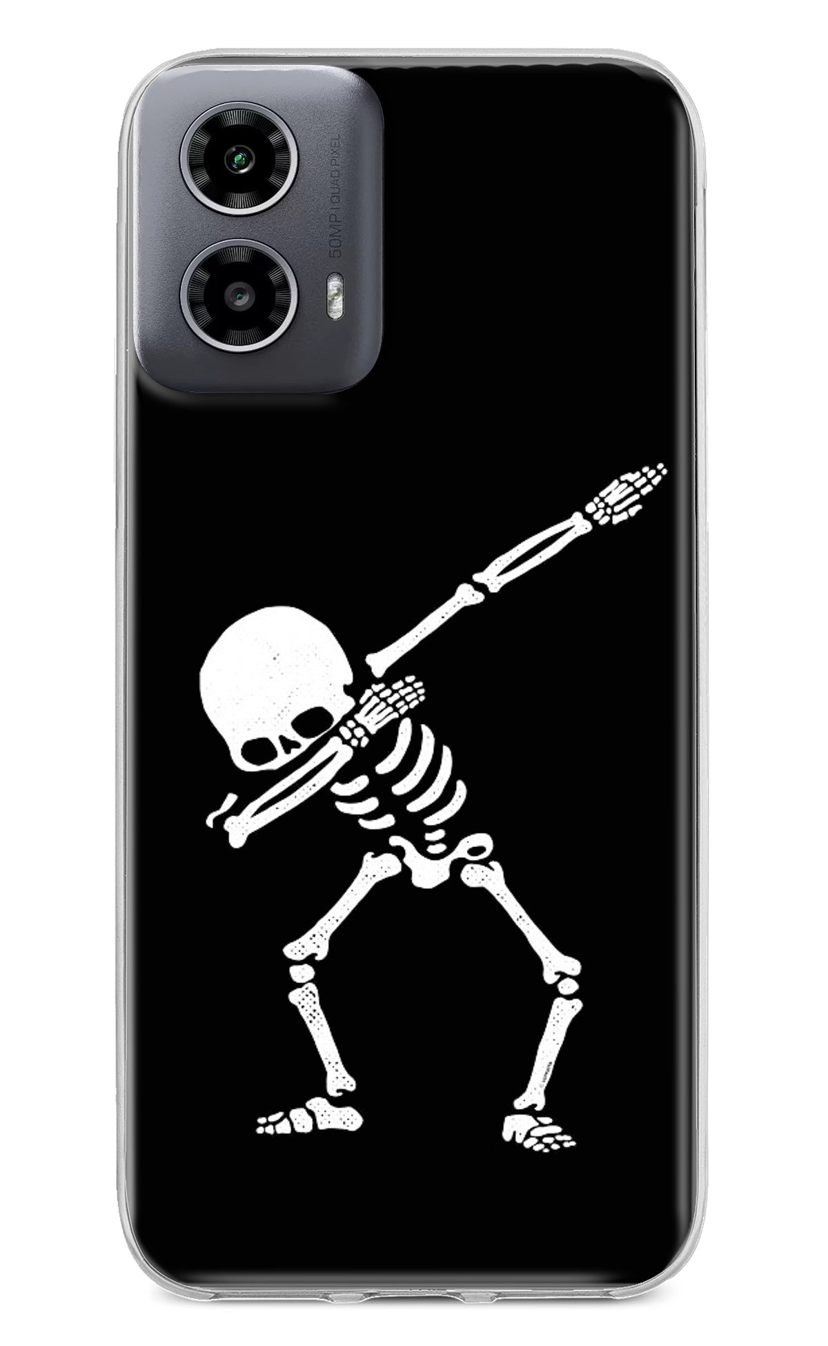 Dabbing Skeleton Art Moto G34 5G Back Cover