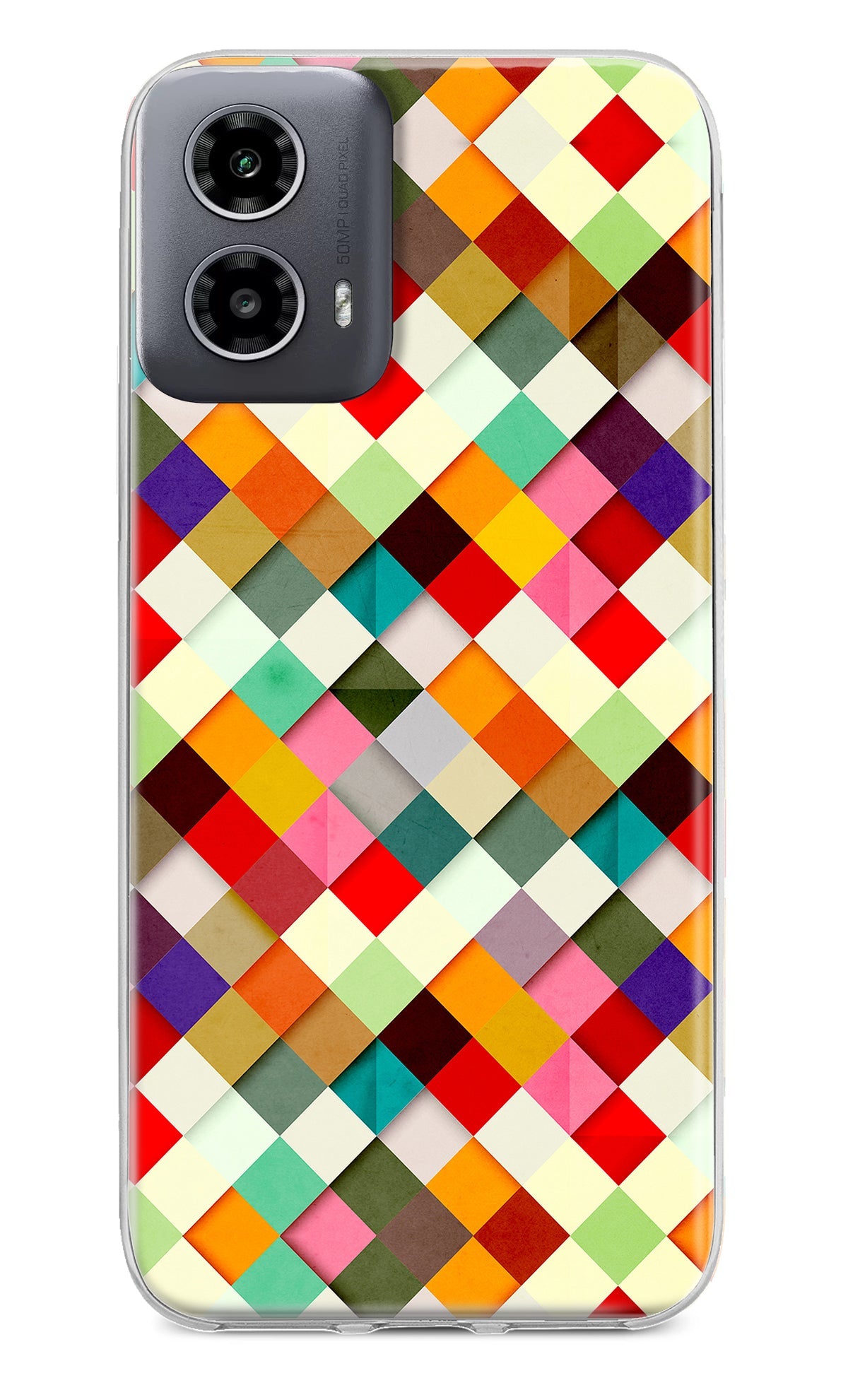 Geometric Abstract Colorful Moto G34 5G Back Cover