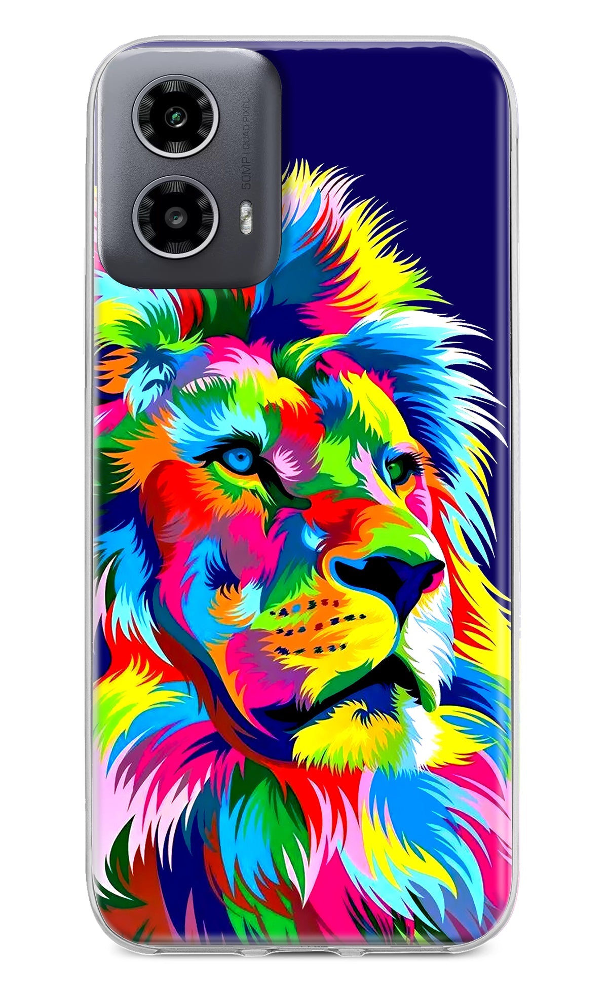 Vector Art Lion Moto G34 5G Back Cover