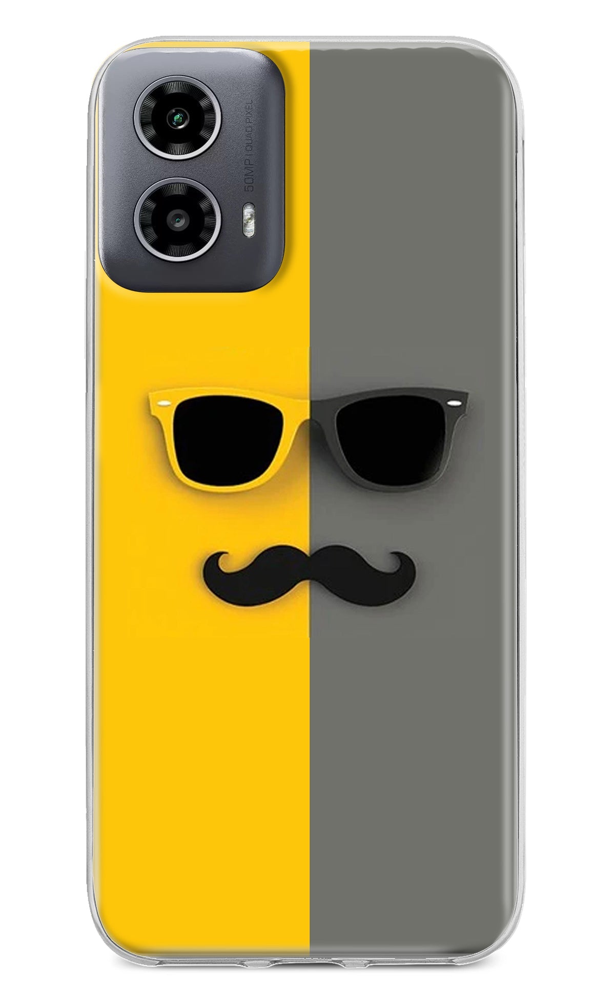 Sunglasses with Mustache Moto G34 5G Back Cover