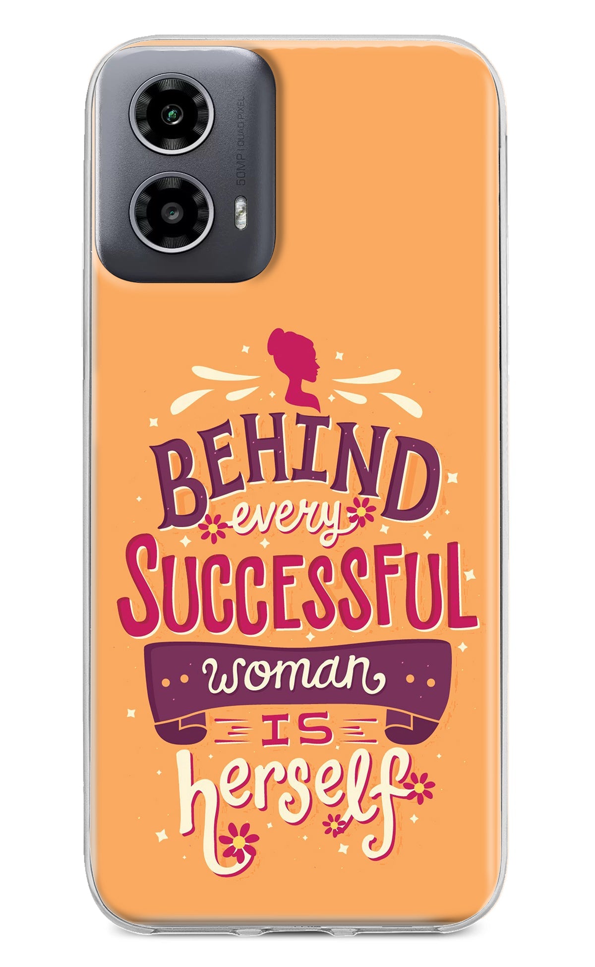 Behind Every Successful Woman There Is Herself Moto G34 5G Back Cover