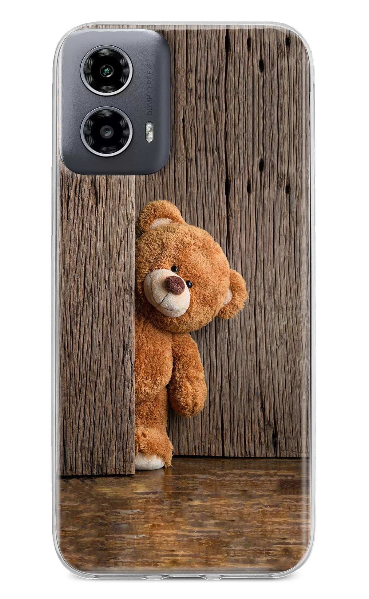 Teddy Wooden Moto G34 5G Back Cover