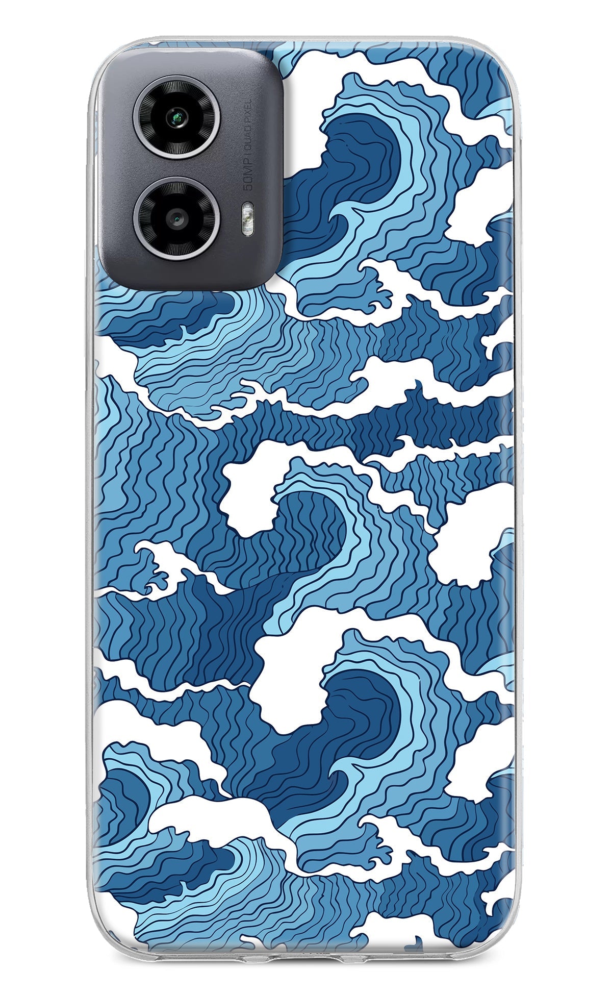 Blue Waves Moto G34 5G Back Cover