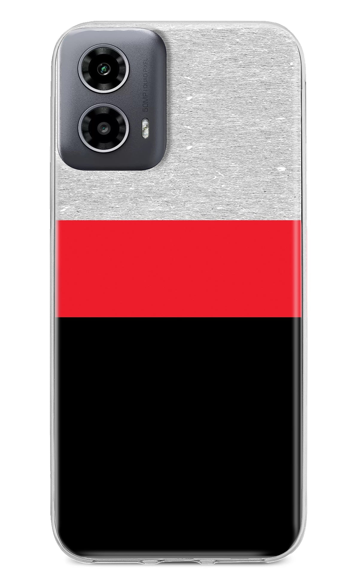 Tri Color Pattern Moto G34 5G Back Cover