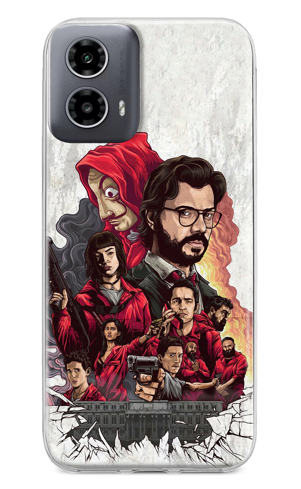 Money Heist Artwork Moto G34 5G Back Cover