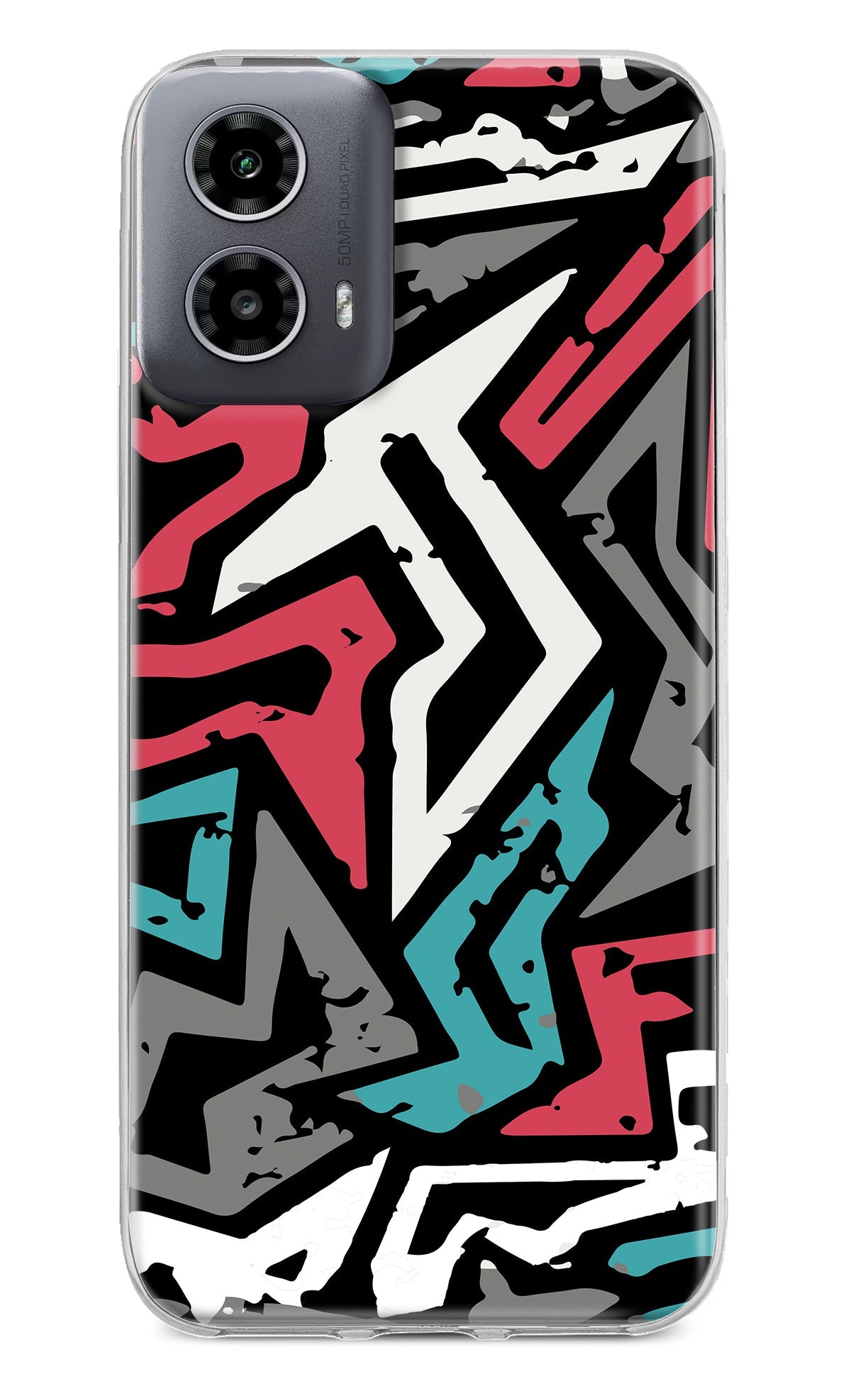 Geometric Graffiti Moto G34 5G Back Cover