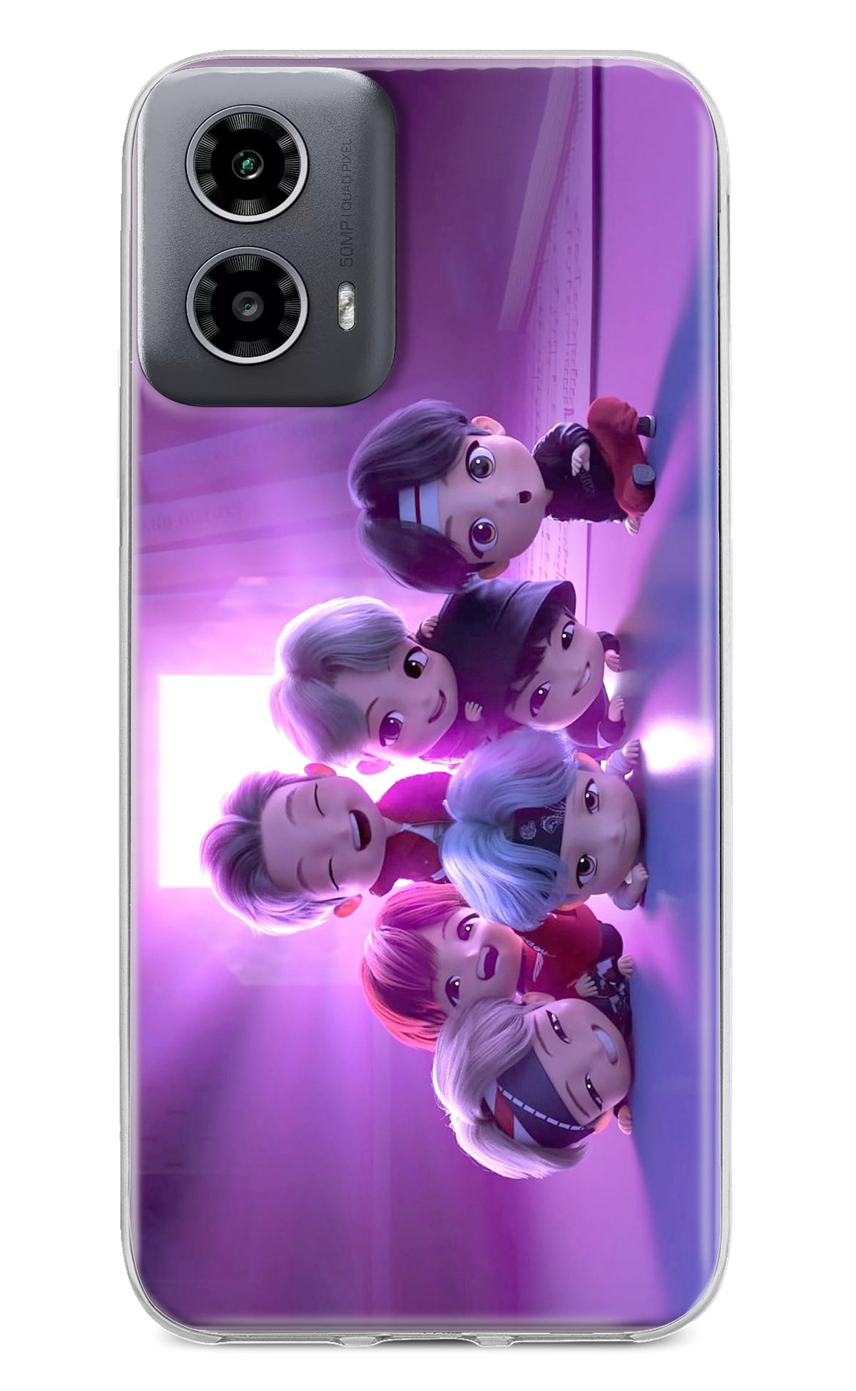 BTS Chibi Moto G34 5G Back Cover