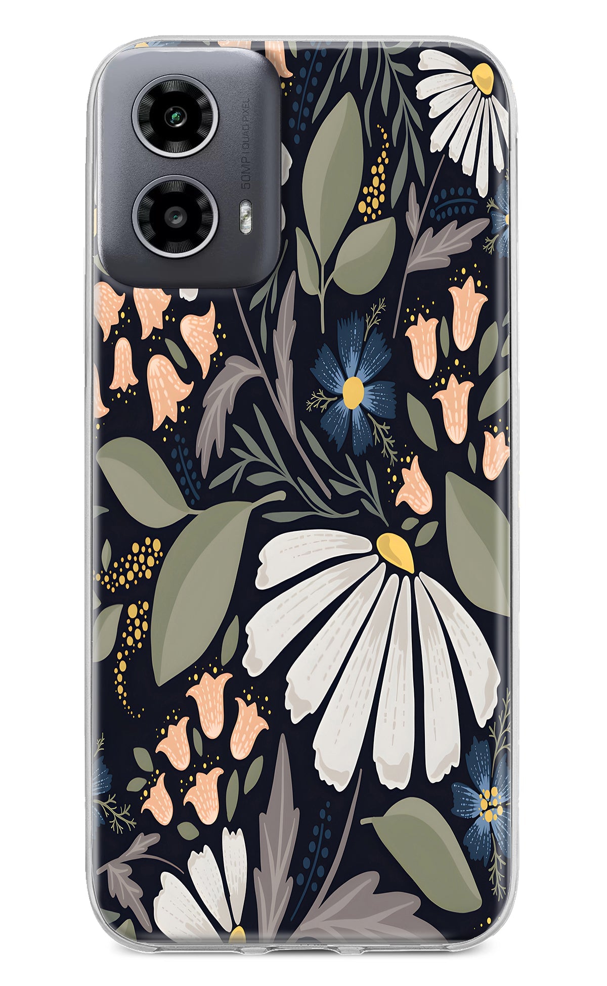 Flowers Art Moto G34 5G Back Cover