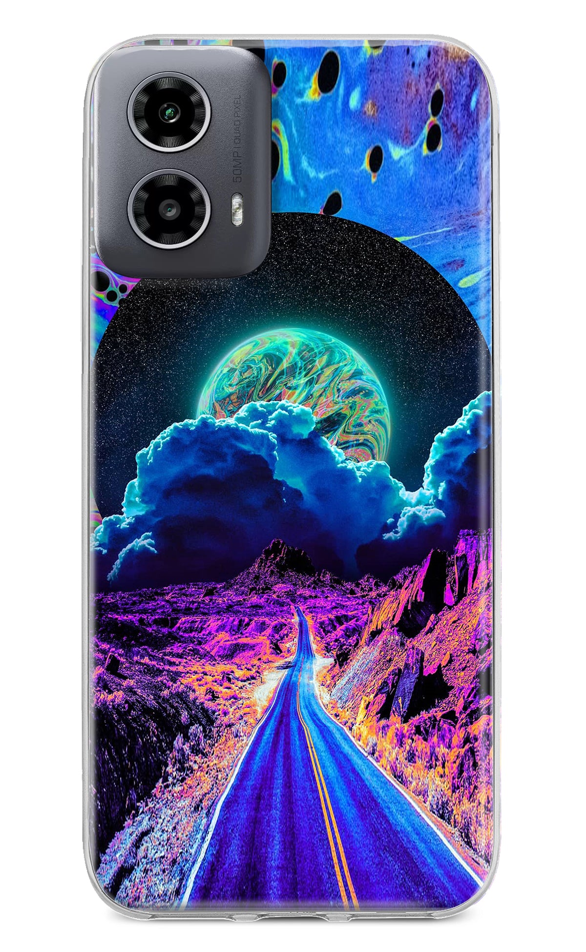 Psychedelic Painting Moto G34 5G Back Cover
