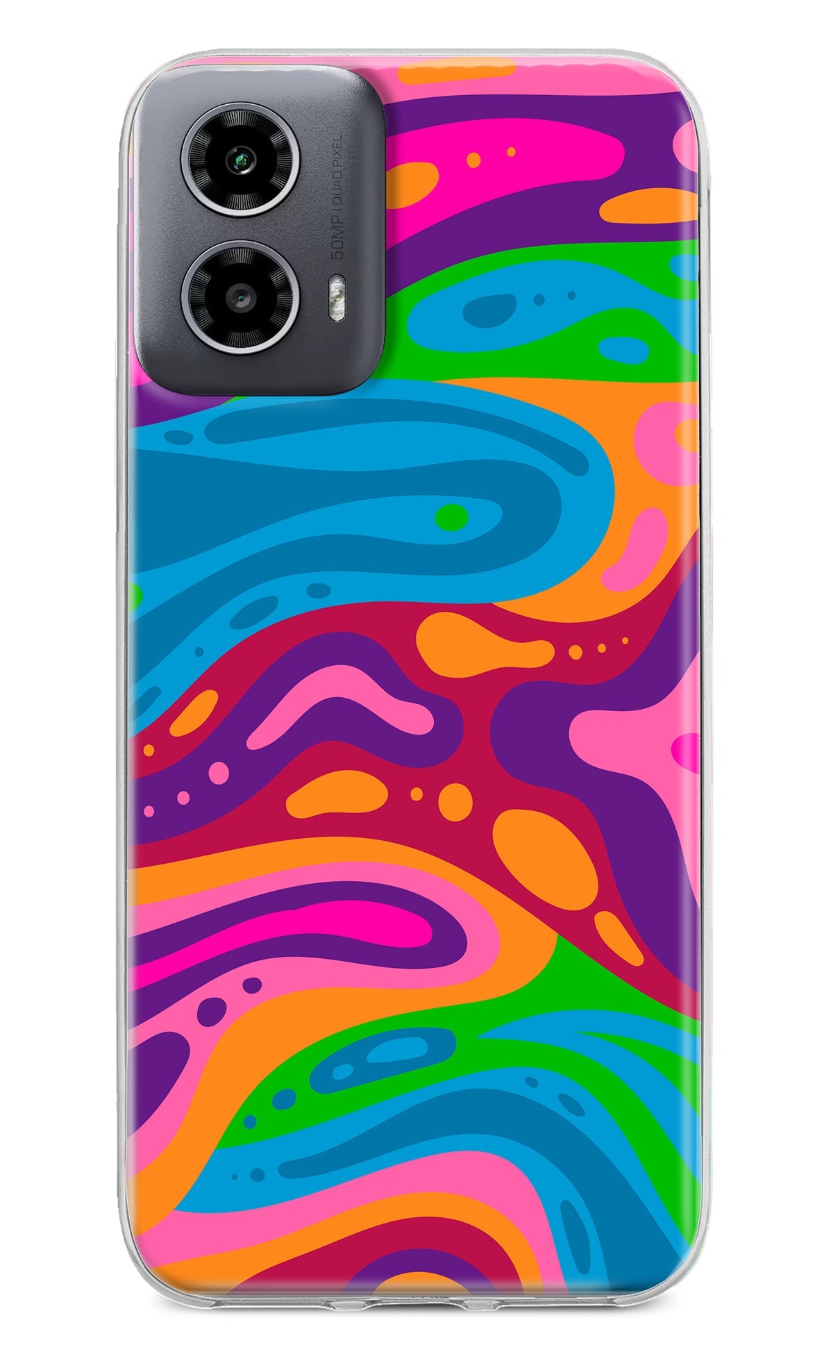 Trippy Pattern Moto G34 5G Back Cover