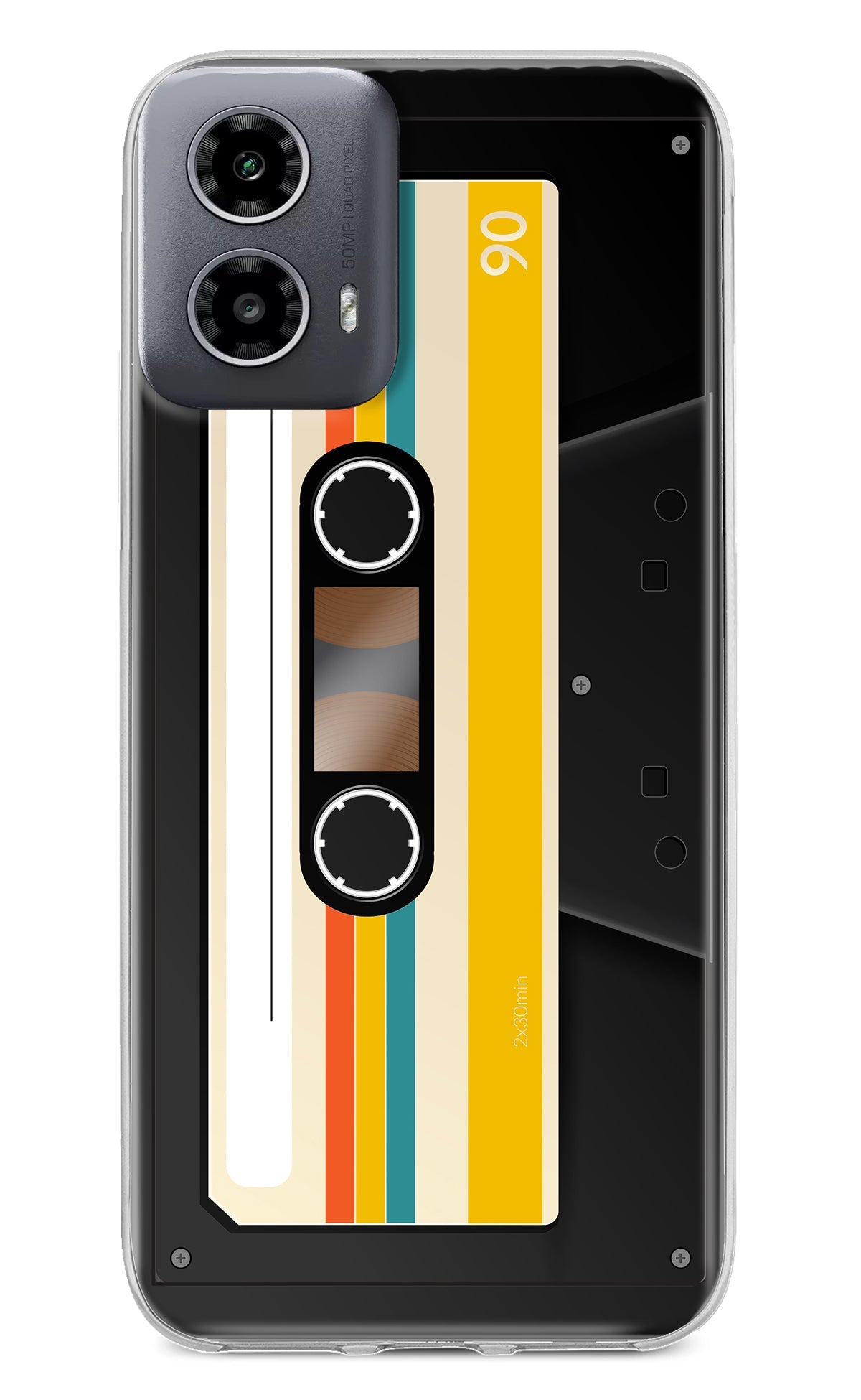 Tape Cassette Moto G34 5G Back Cover