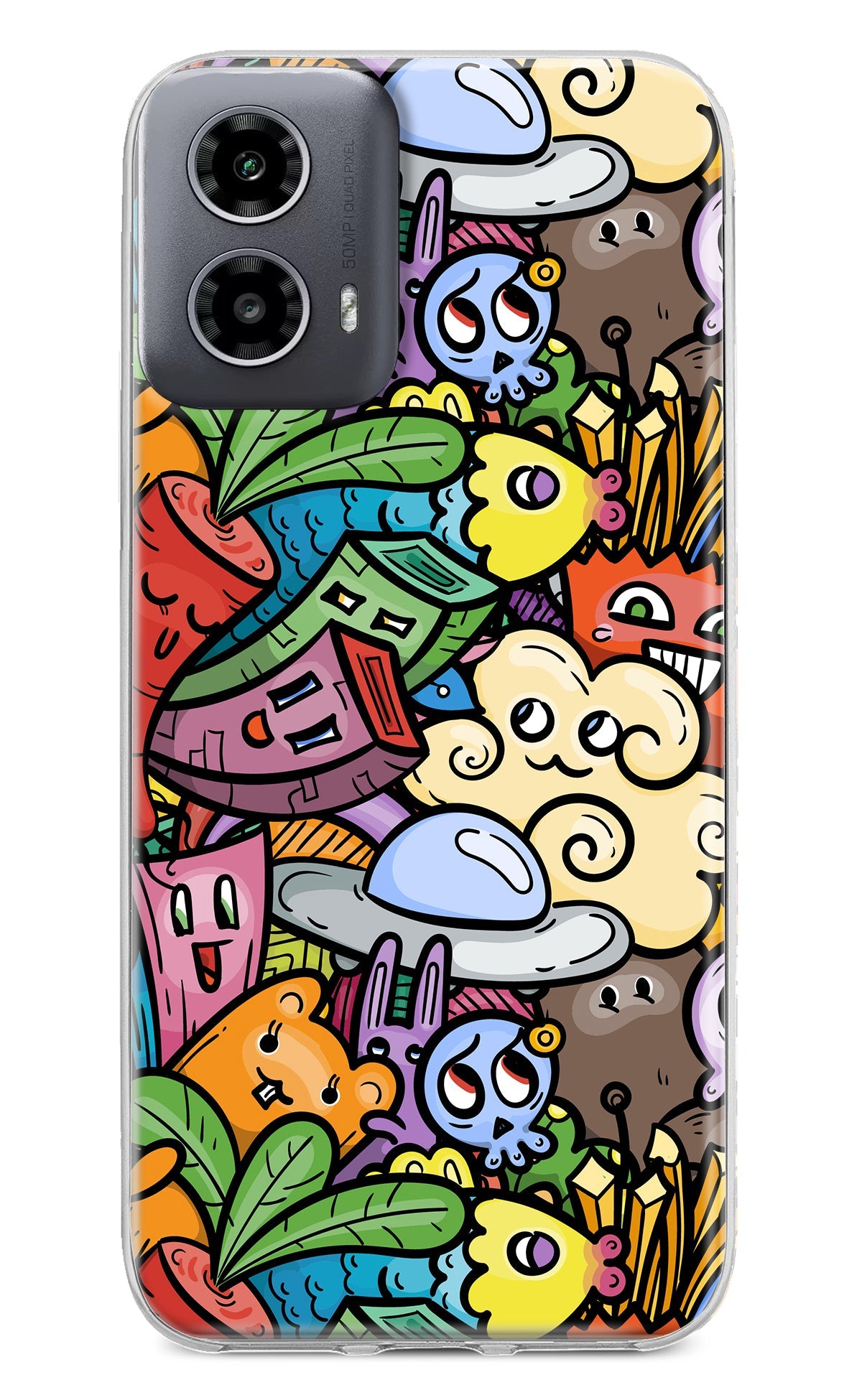 Veggie Doodle Moto G34 5G Back Cover