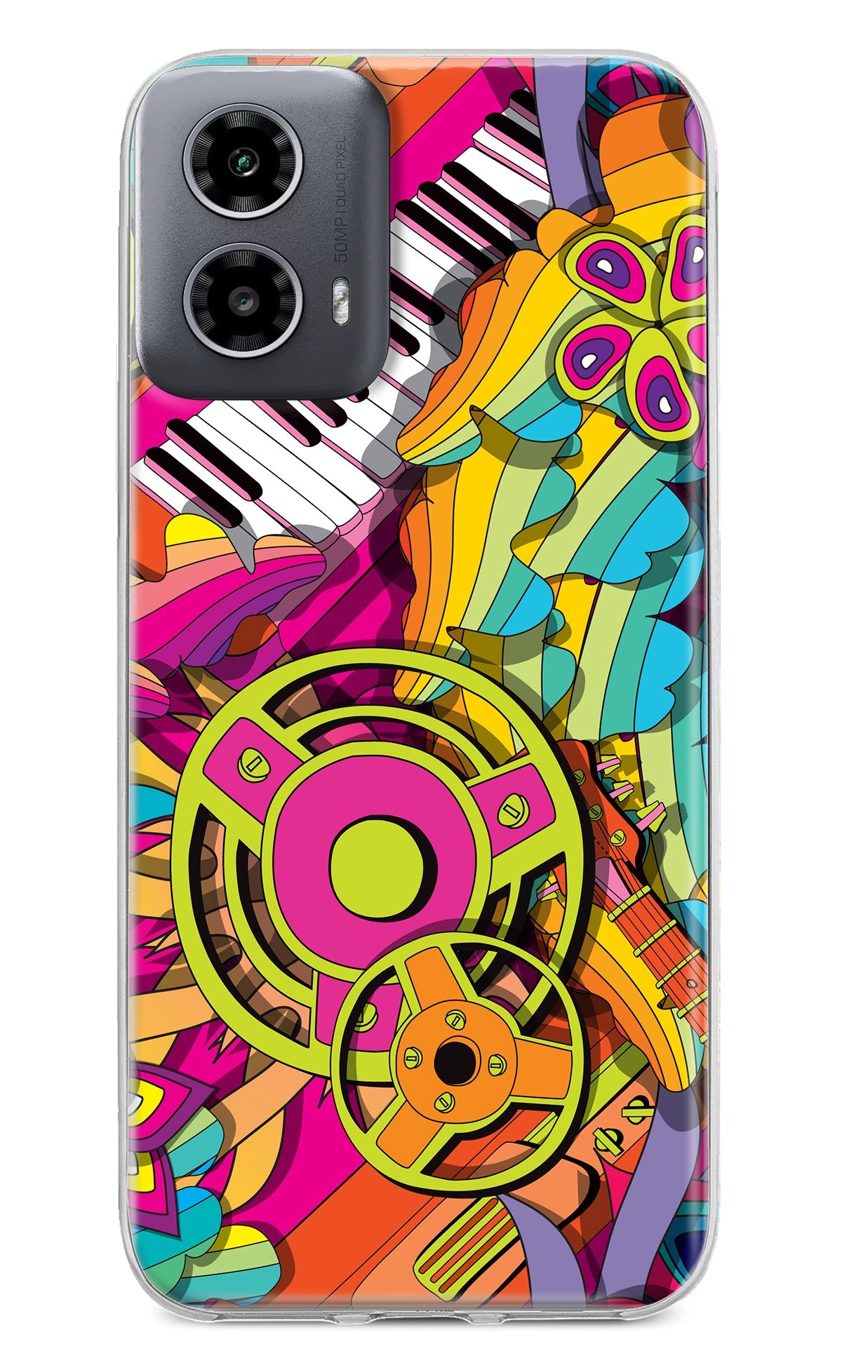 Music Doodle Moto G34 5G Back Cover