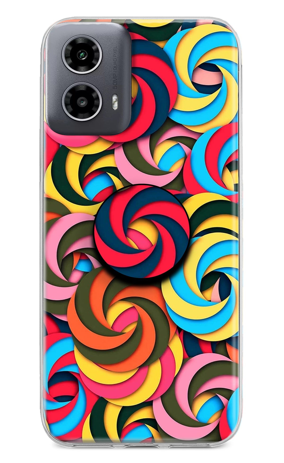 Spiral Pattern Moto G34 5G Pop Case