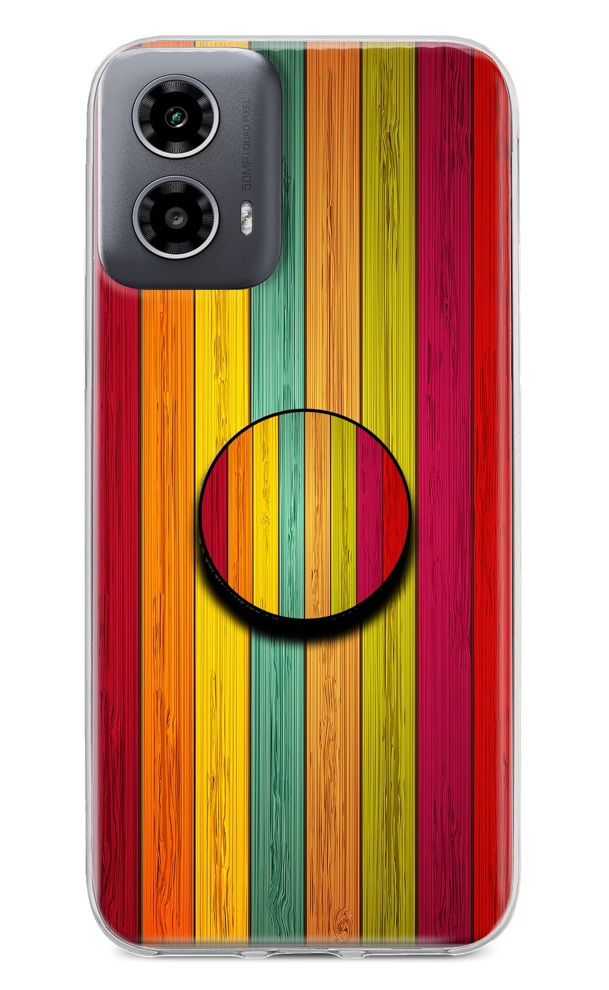 Multicolor Wooden Moto G34 5G Pop Case