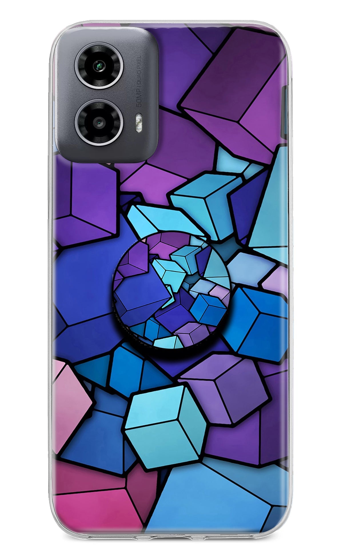 Cubic Abstract Moto G34 5G Pop Case