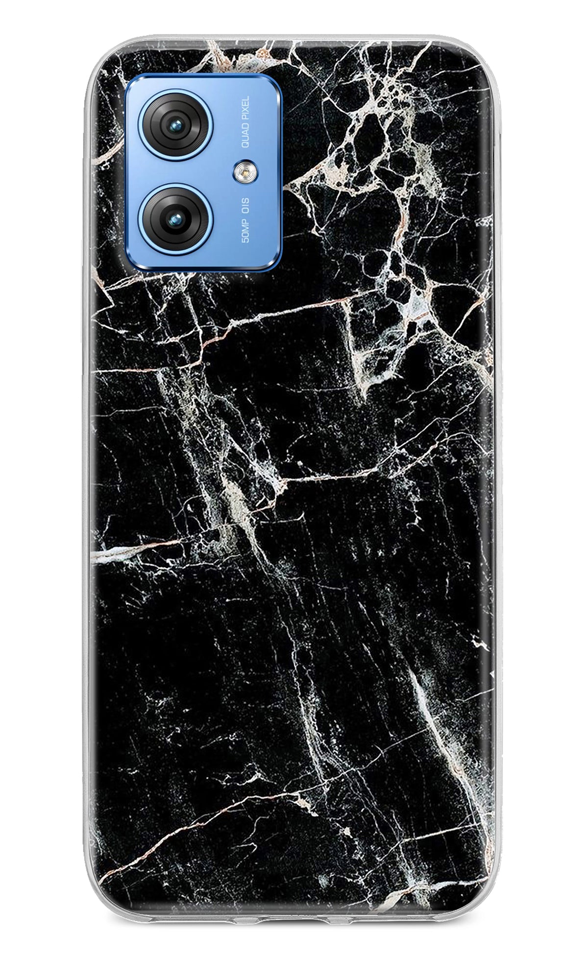 Black Marble Texture Moto G64 5G Back Cover