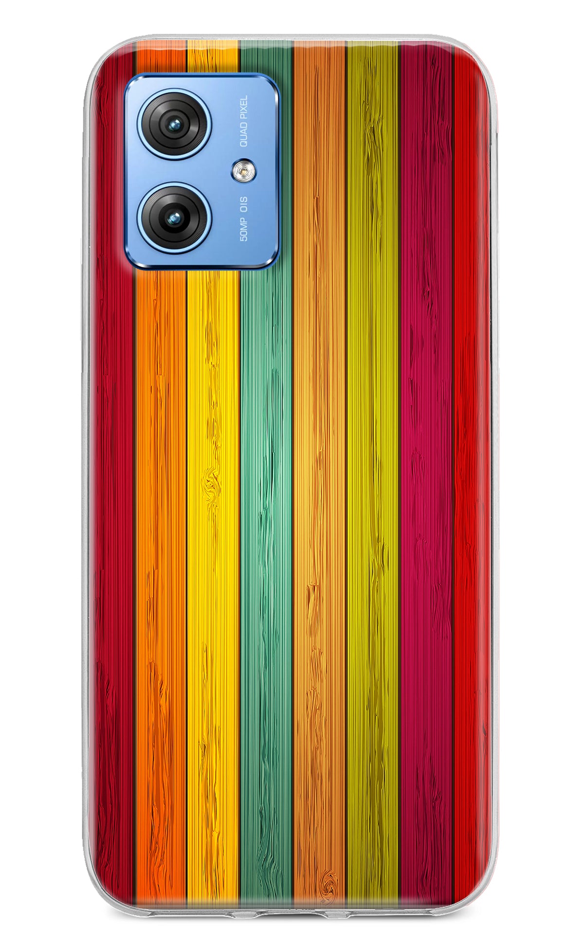 Multicolor Wooden Moto G64 5G Back Cover