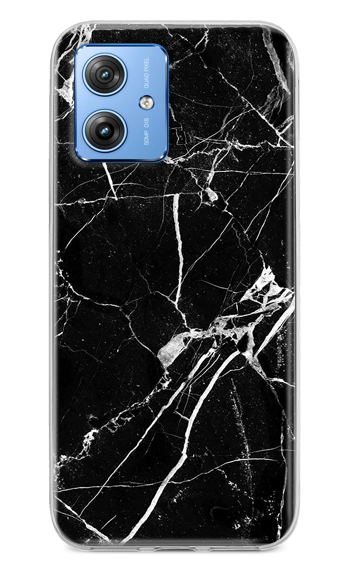 Black Marble Pattern Moto G64 5G Back Cover