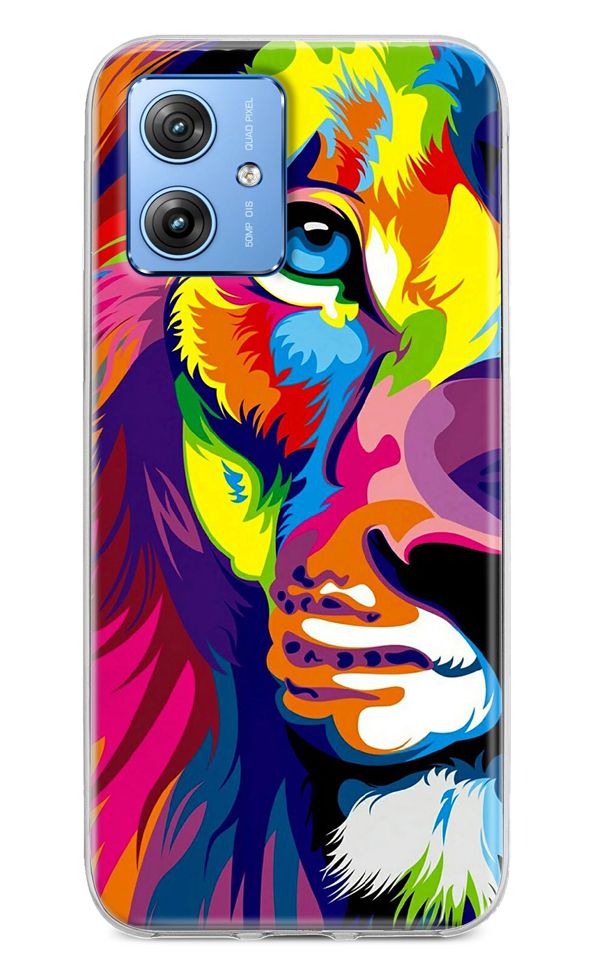 Lion Half Face Moto G64 5G Back Cover