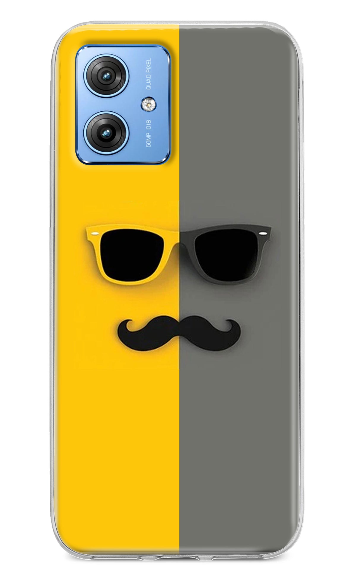 Sunglasses with Mustache Moto G64 5G Back Cover