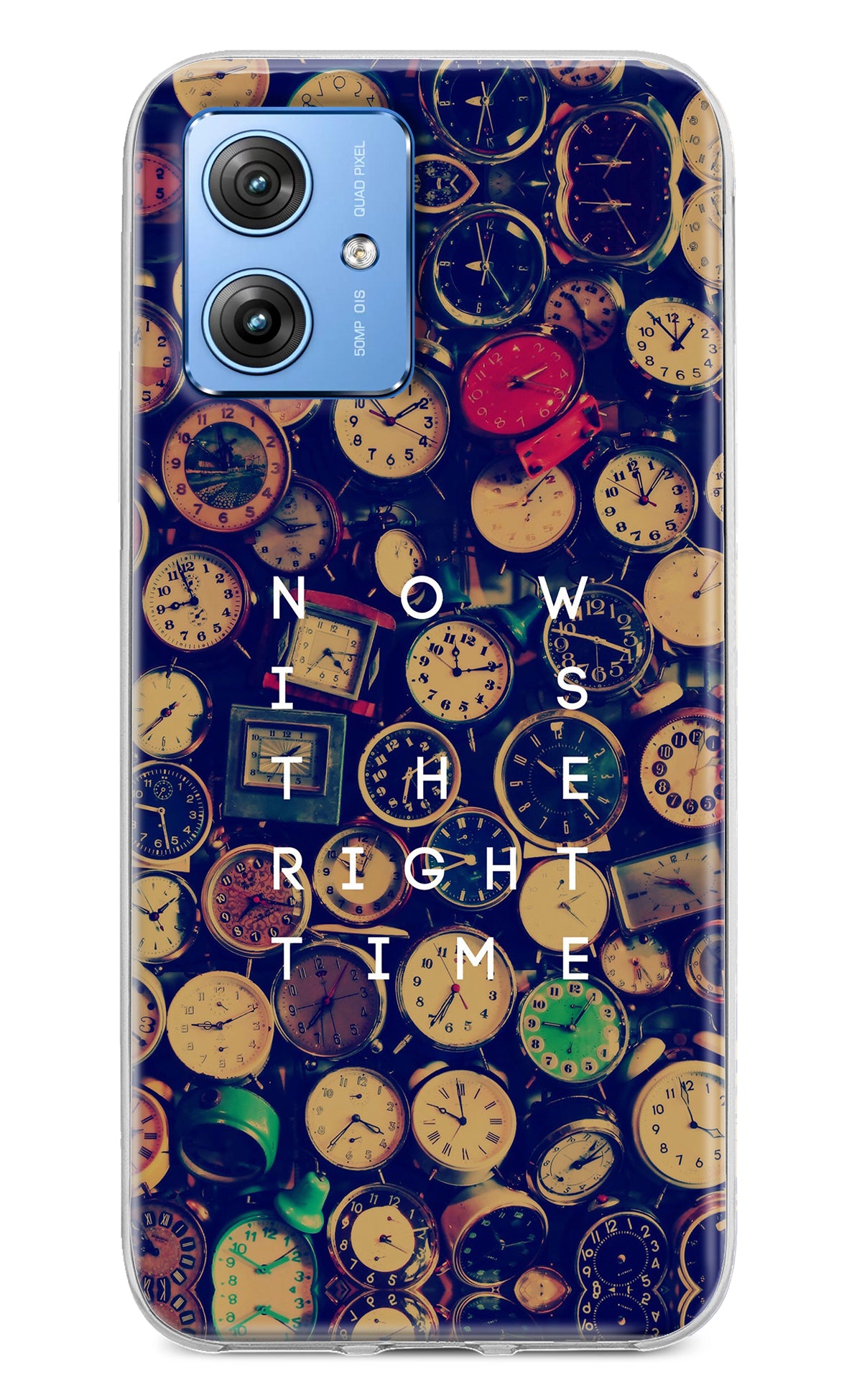 Now is the Right Time Quote Moto G64 5G Back Cover