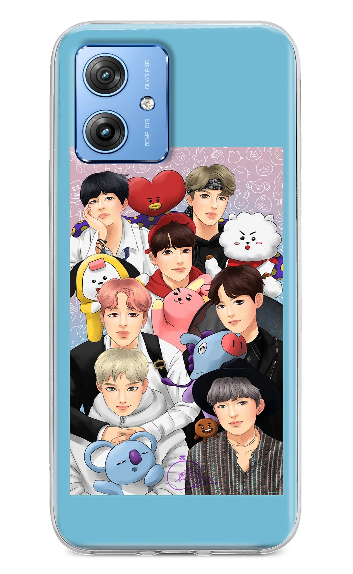 BTS with animals Moto G64 5G Back Cover