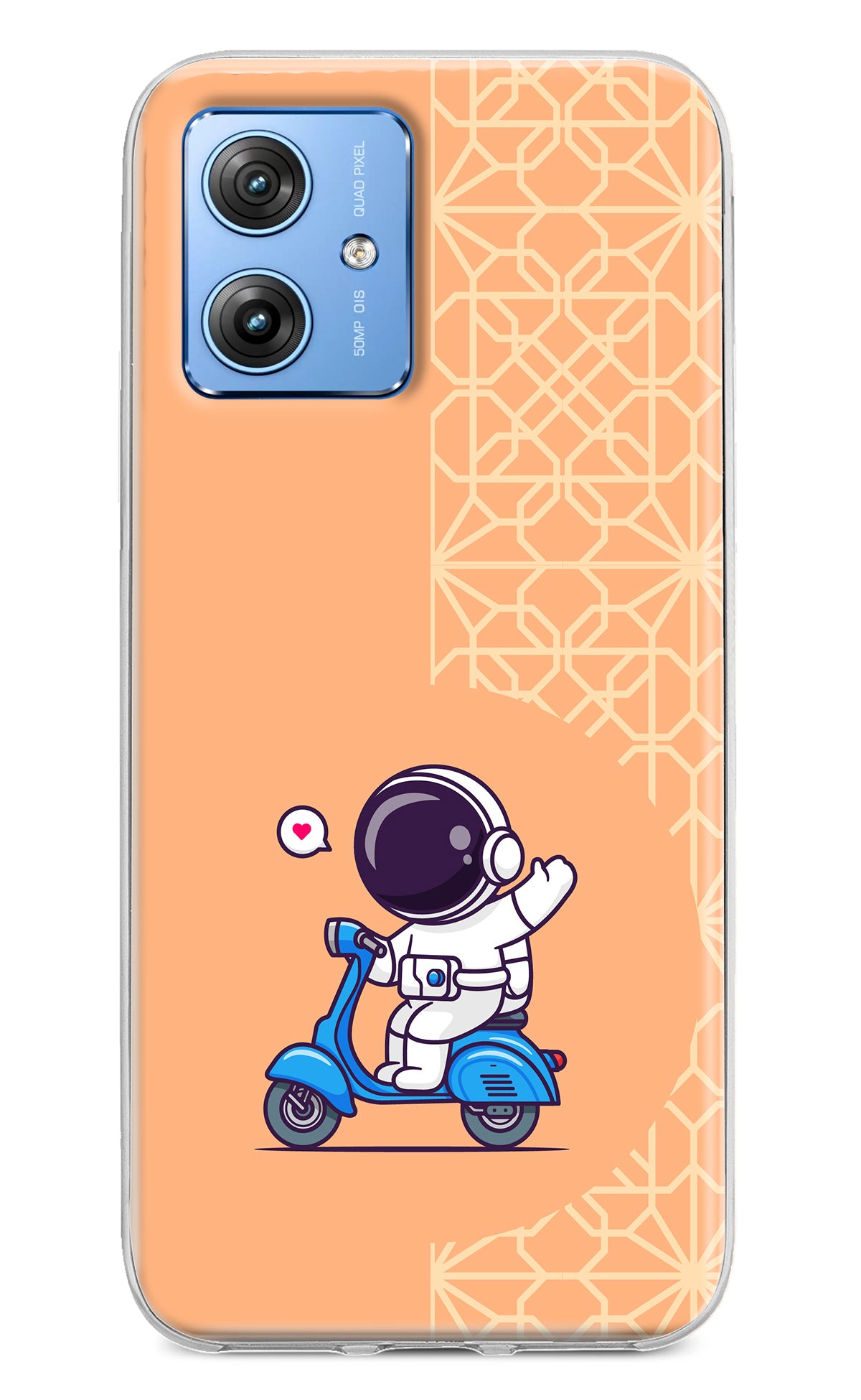 Cute Astronaut Riding Moto G64 5G Back Cover