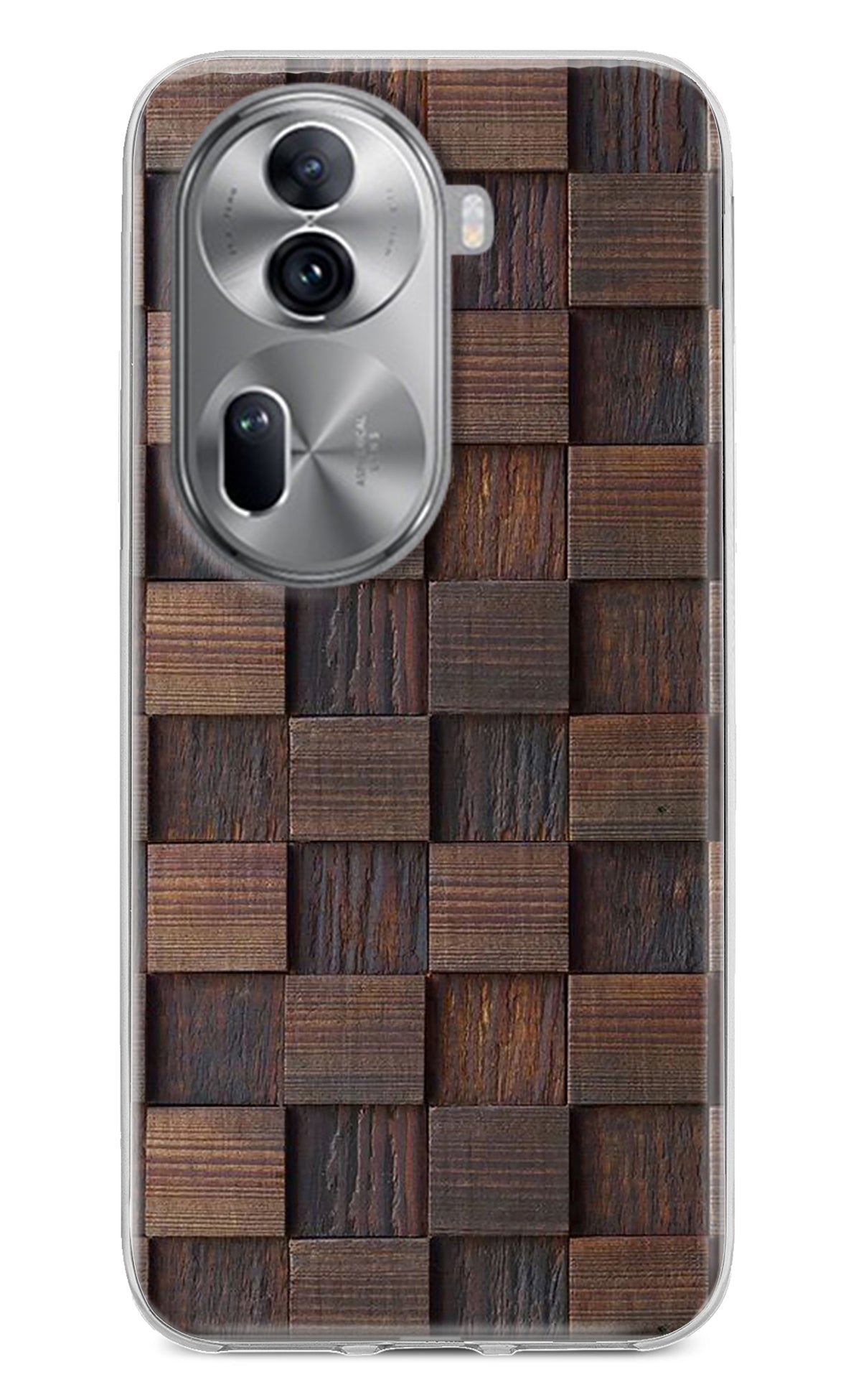 Wooden Cube Design Oppo Reno11 Pro 5G Back Cover