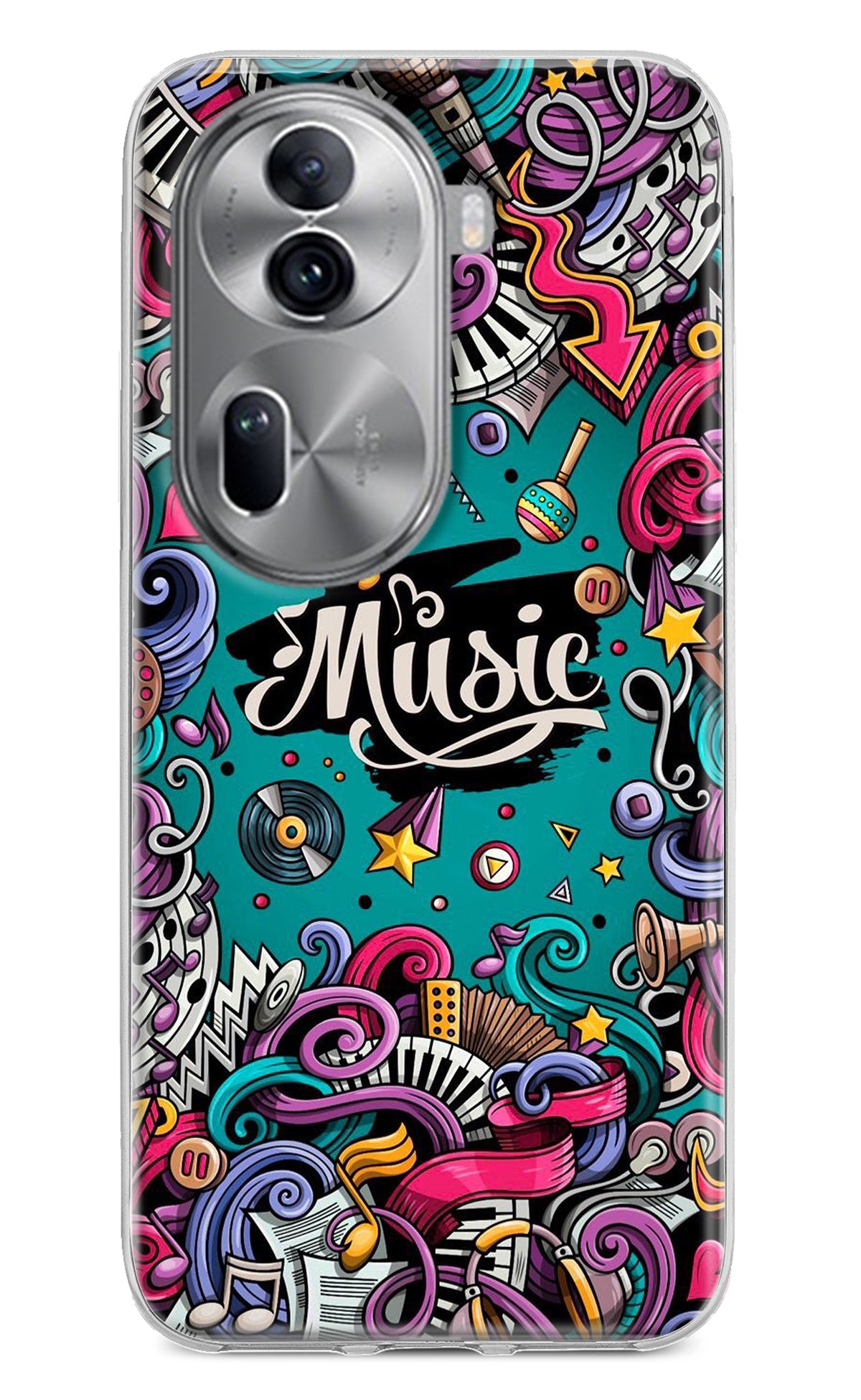 Music Graffiti Oppo Reno11 Pro 5G Back Cover