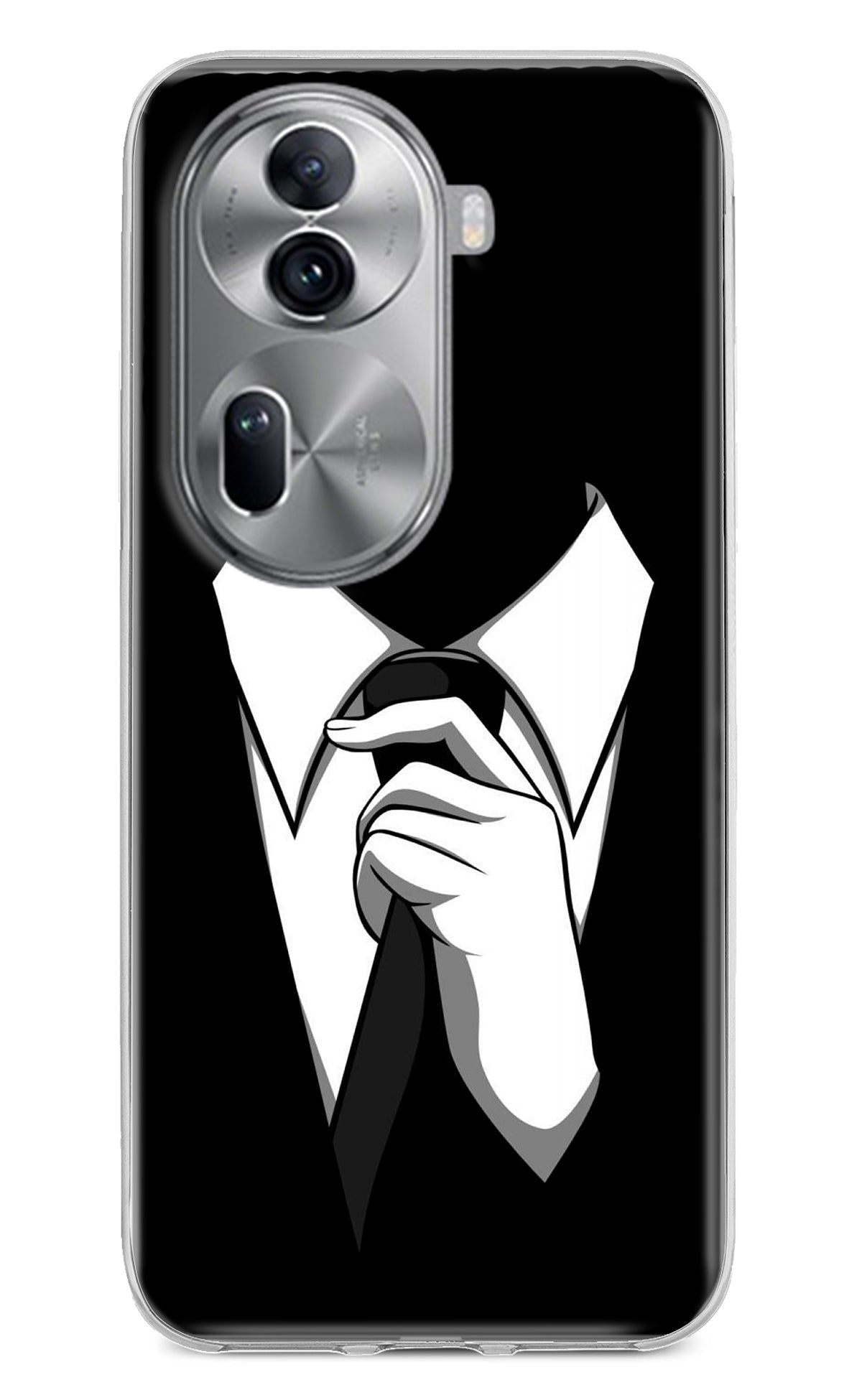 Black Tie Oppo Reno11 Pro 5G Back Cover