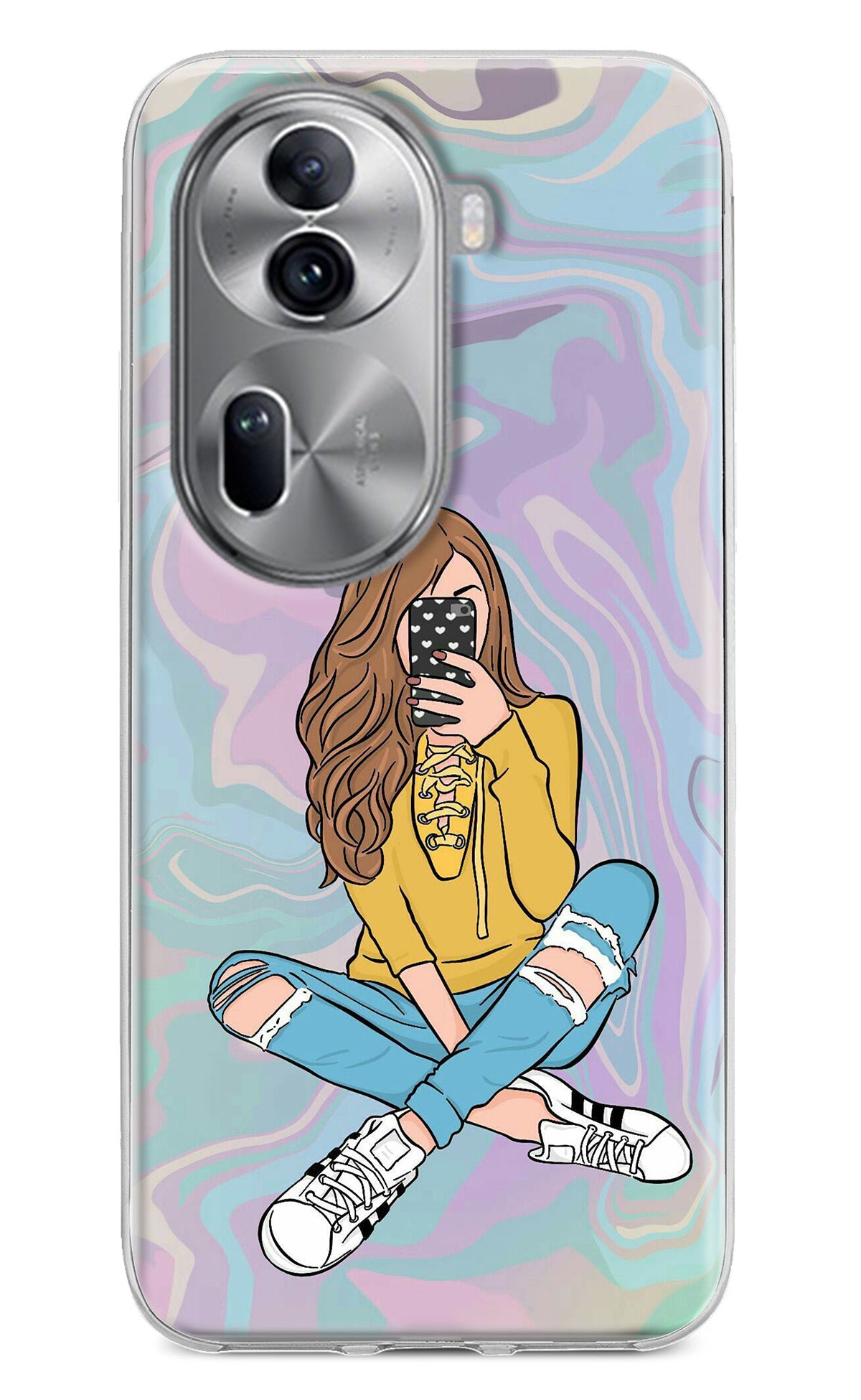 Selfie Girl Oppo Reno11 Pro 5G Back Cover