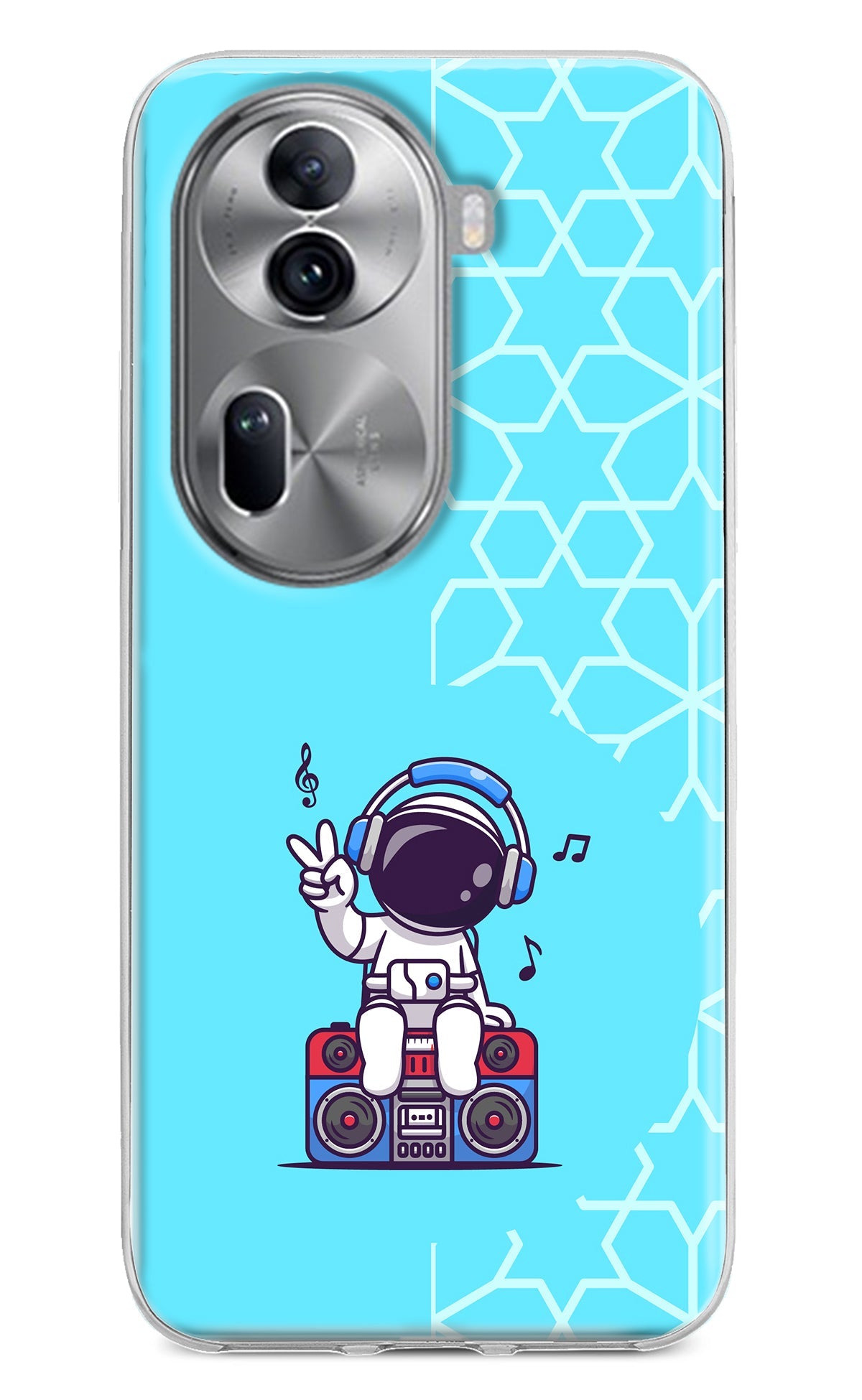 Cute Astronaut Chilling Oppo Reno11 Pro 5G Back Cover